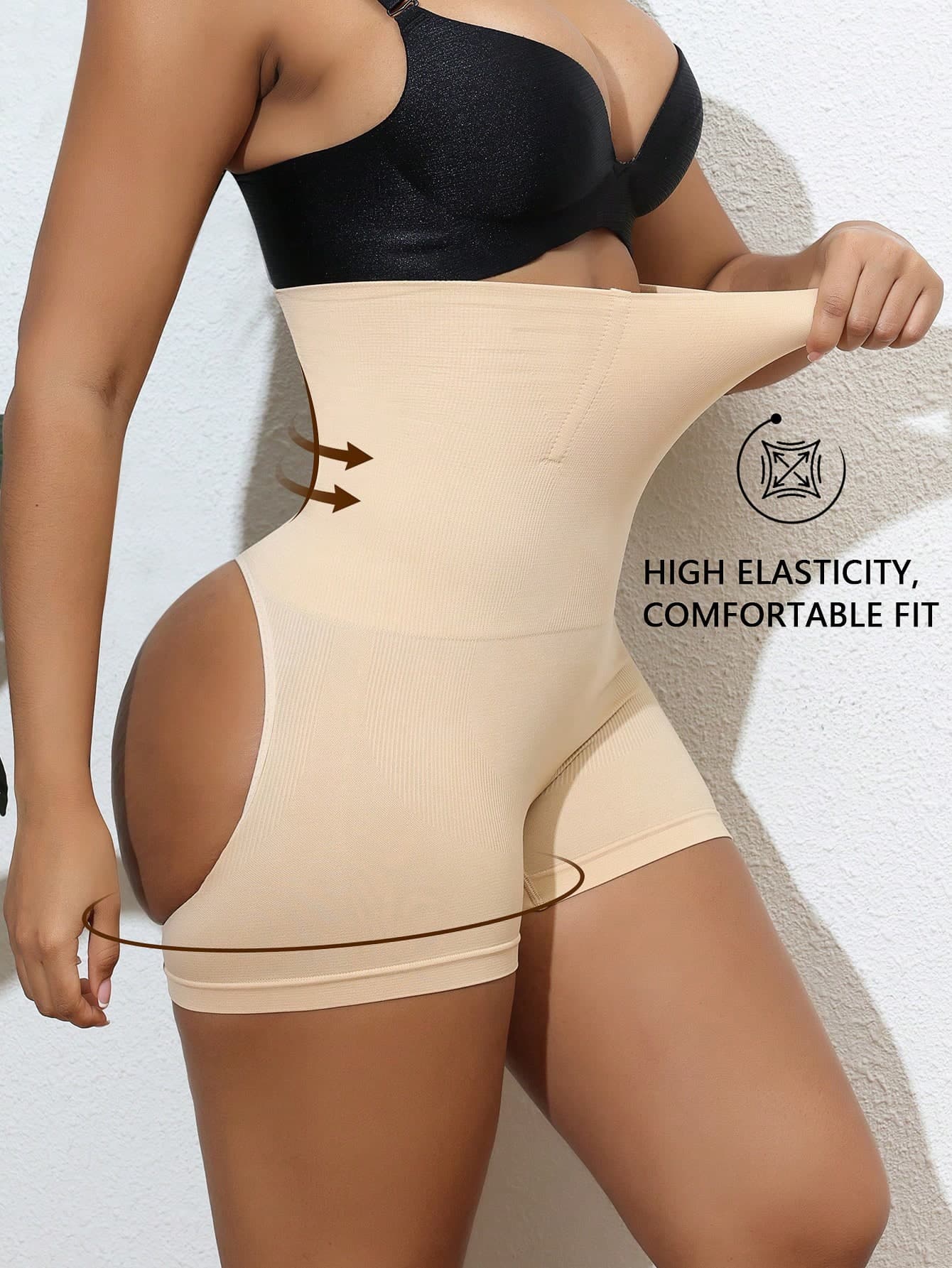 SHEIN 1pc Women's Seamless Butt-Lifting Control Panties With Flat Corners