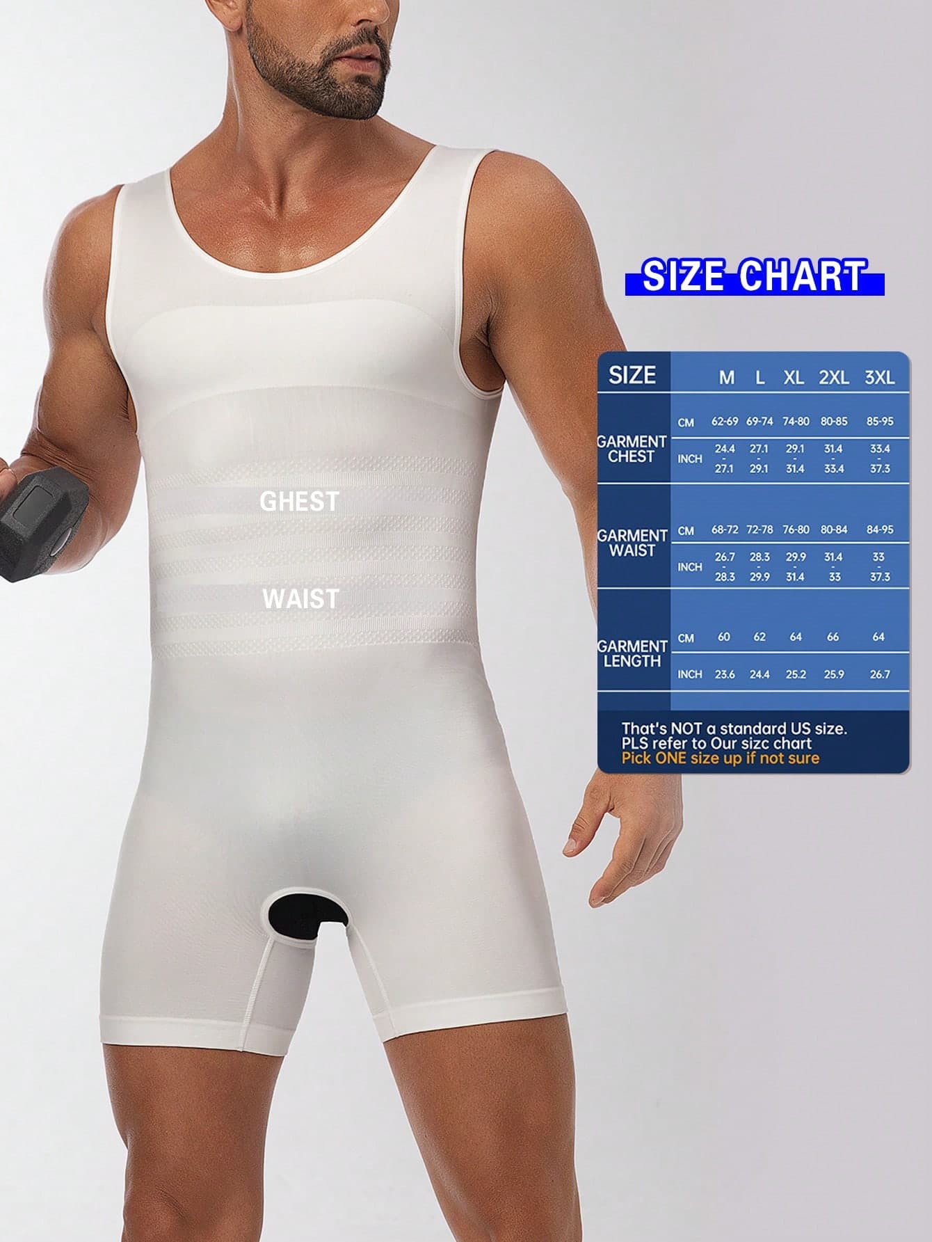 SHEIN Men's Breathable Hollow Crotch Shaping Jumpsuit, Fashionable For Summer