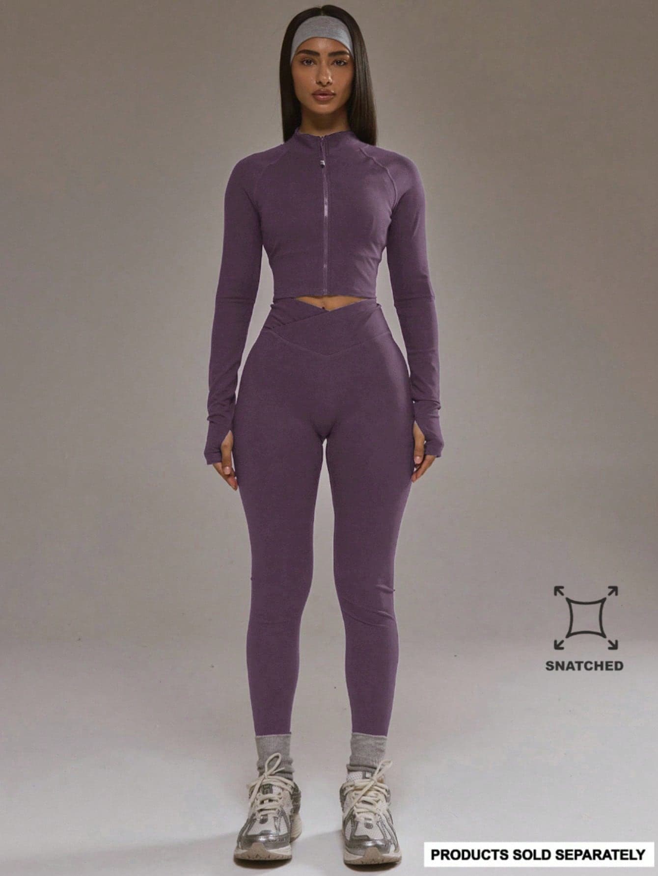 Musera Sport Cross Front Leggings Co-Ord Bottom Only Padel Winter Activewear Sport Gym Workout Alloy