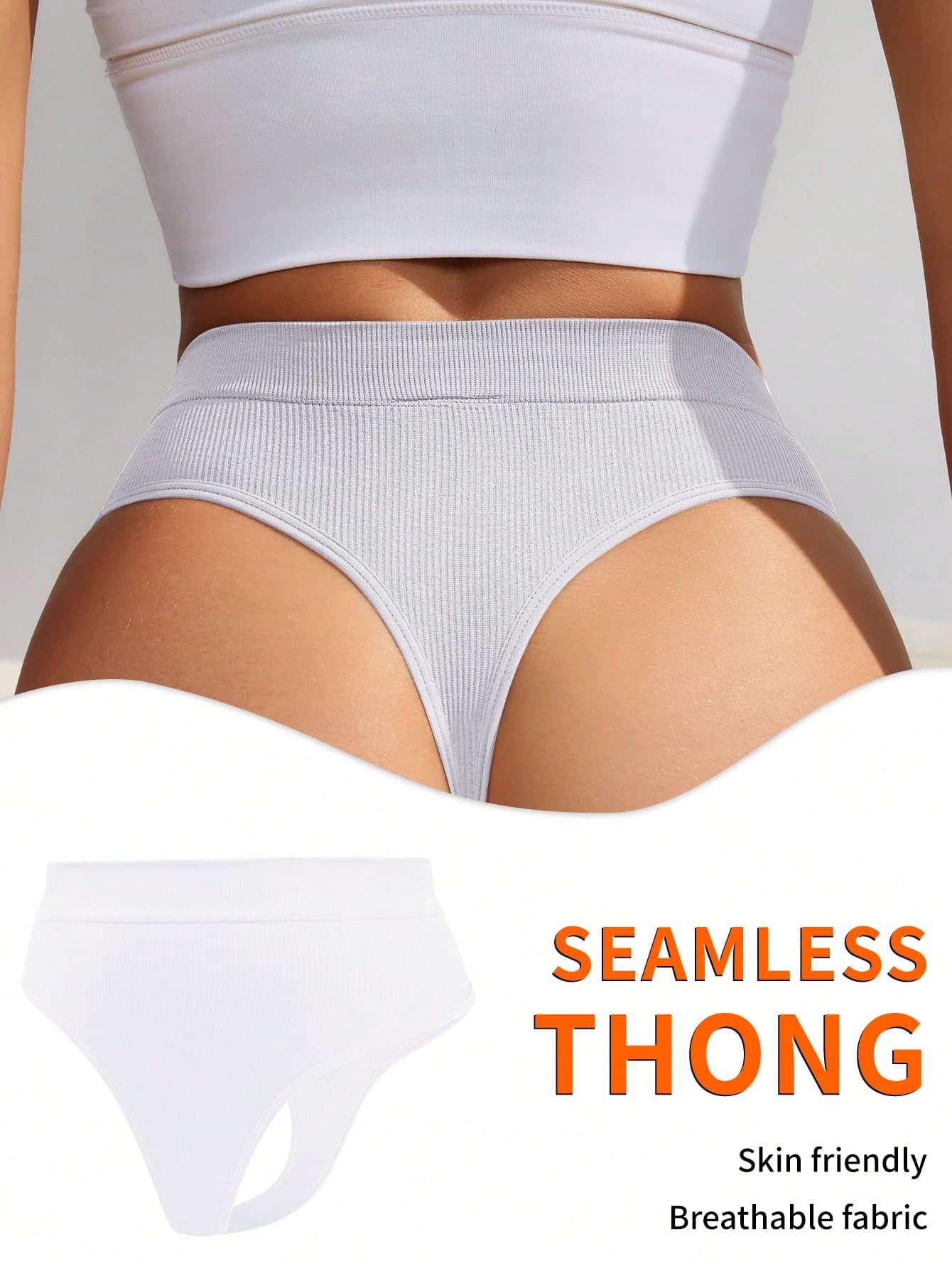 SHEIN 1pc Women's Seamless Minimalist Comfortable Thong Panty