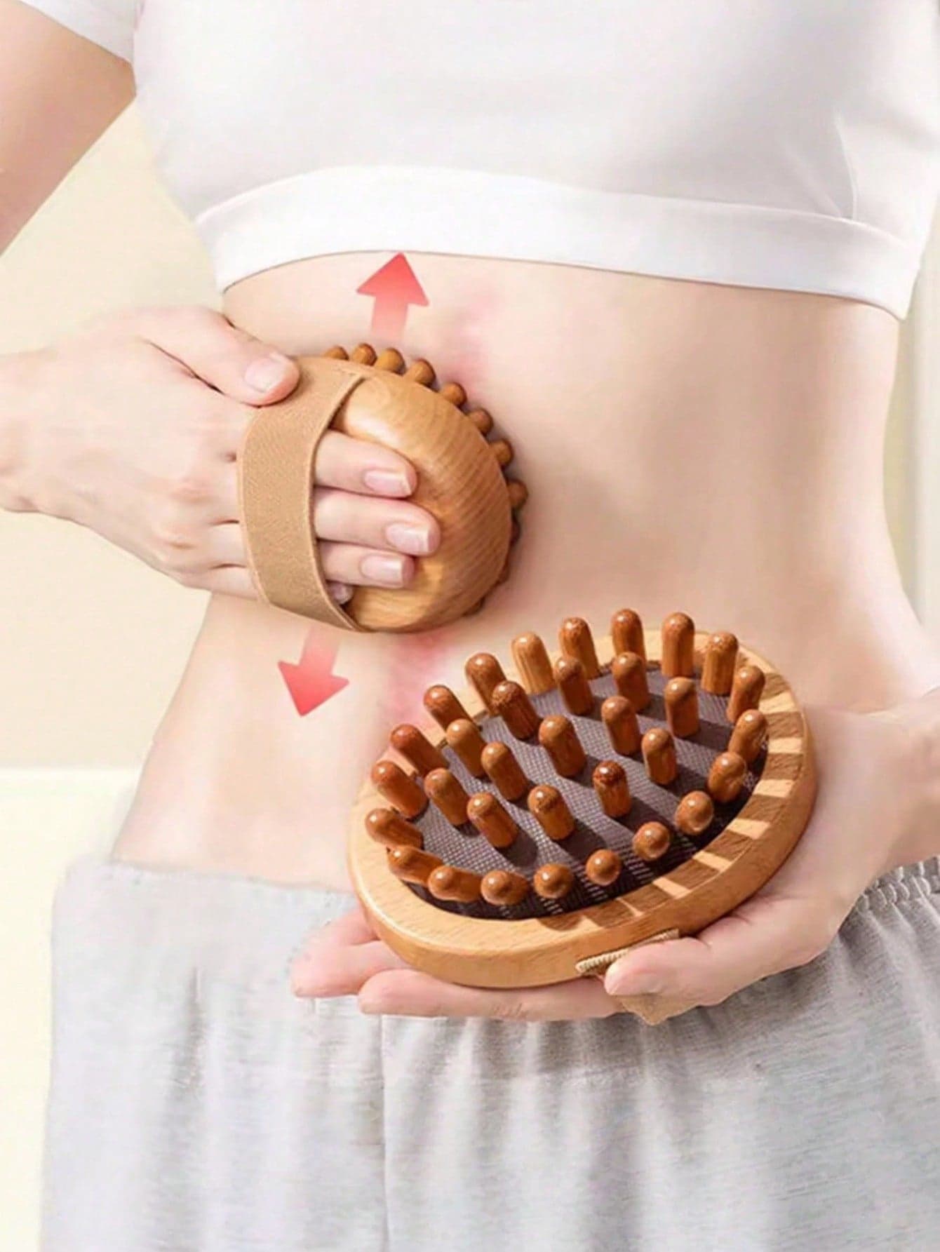 Body Anti Cellulite Brush Soothing Wooden Essential Oil Spa Air Cushion Massage Hair Comb Scalp Massage Brush Body Massager Gym Accessories