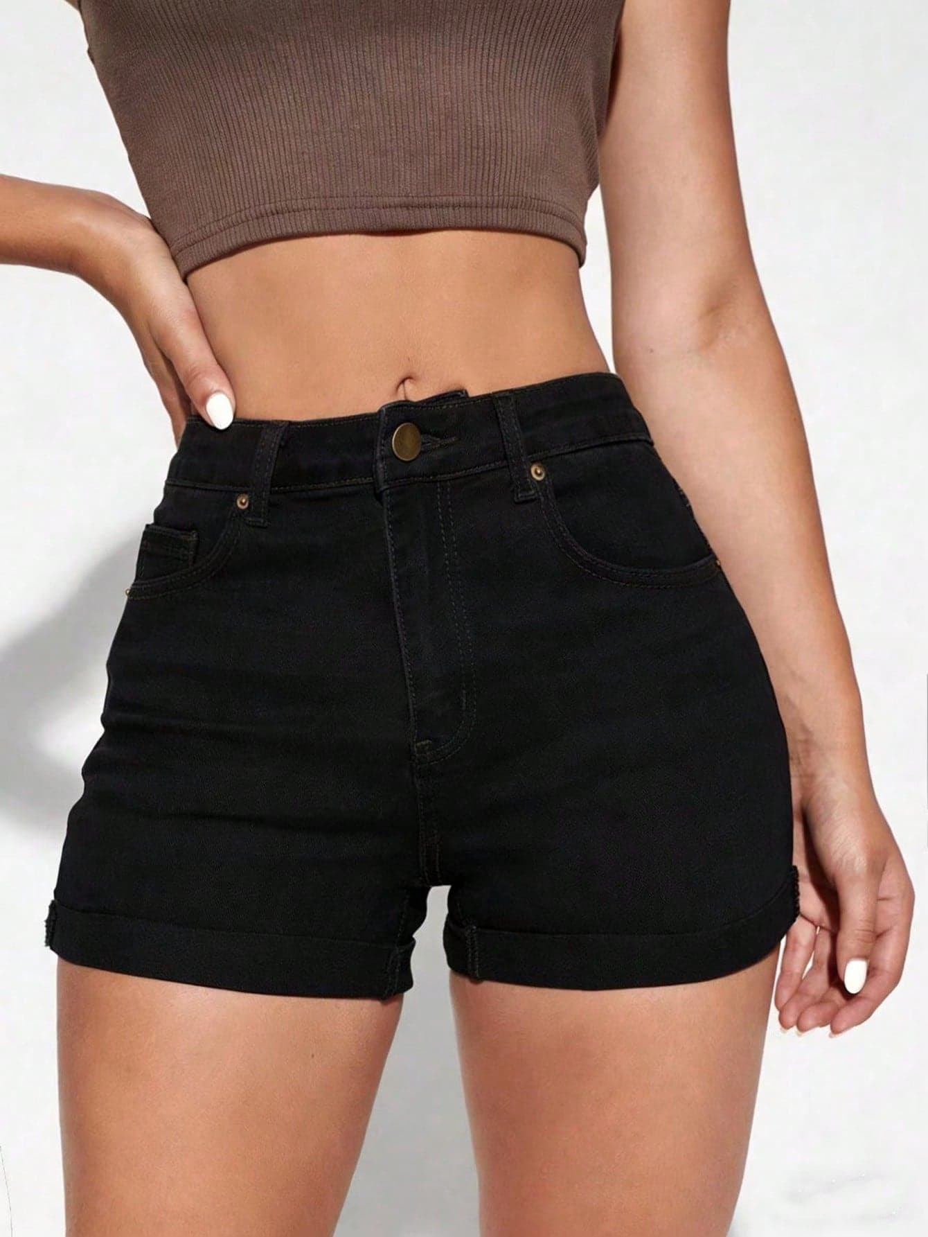 Flexra Casual Slim-Fit Denim Shorts, Summer