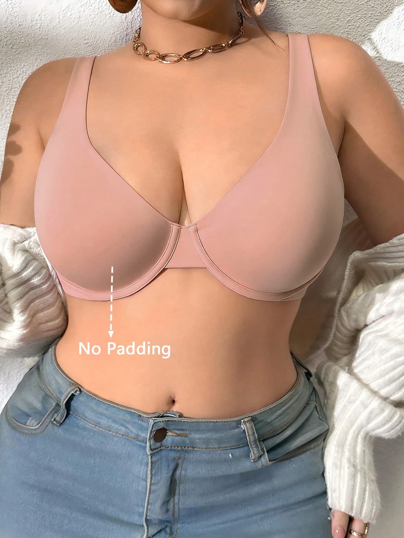 DesireSculpt Plus Size Minimalist Comfortable Wireless Bra