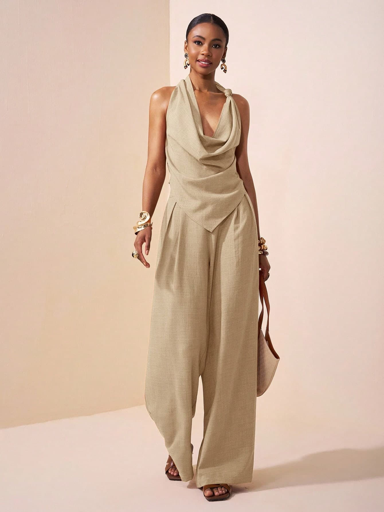 Veslaya Women's Sage Green Summer Jumpsuit,Elegant Vacation Wrap Around Sun Exposure Yoga Dress,Music Festival,Nomadic Western Style Birthday Party Clothing
