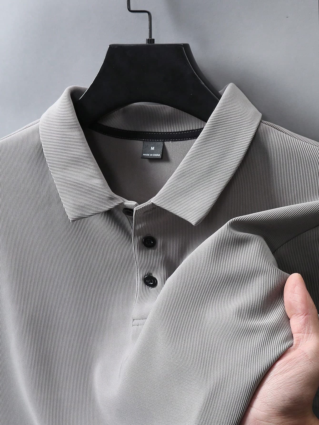 Manfinity Homme Men's Solid Color Half-Zip Short Sleeve Casual Everyday Polo Shirt