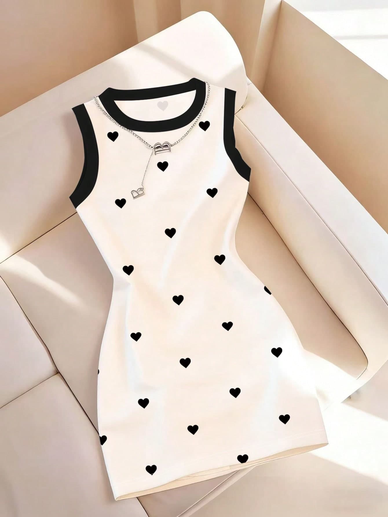 Resyla Women's Striped Print Round Neck Fitted Camisole Dress, New Arrival Spring/Summer