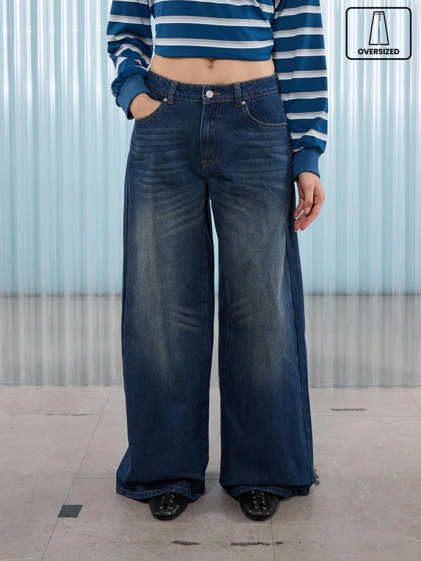COUREZ Low Rise Super Oversized Jeans In Blue Wash /Y2K Baggy Jeans Y2K Jeans Blue Jeans For Women Spring Clothes For Women Streetwear