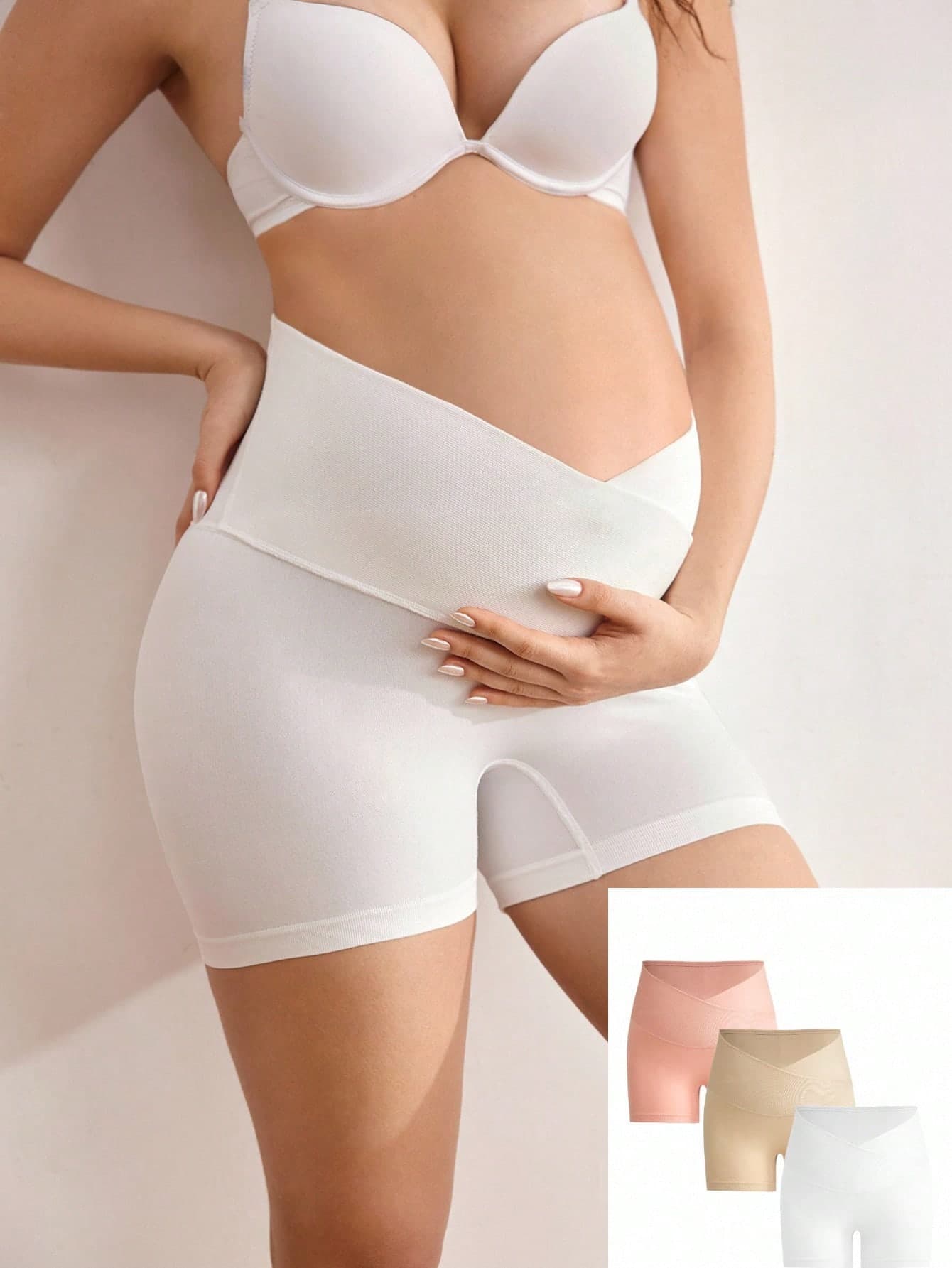 Moonlight&Mama 3pcs/Set Seamless High Elastic Crossover Maternity Briefs, High Waist Pregnancy & Postpartum Underwear