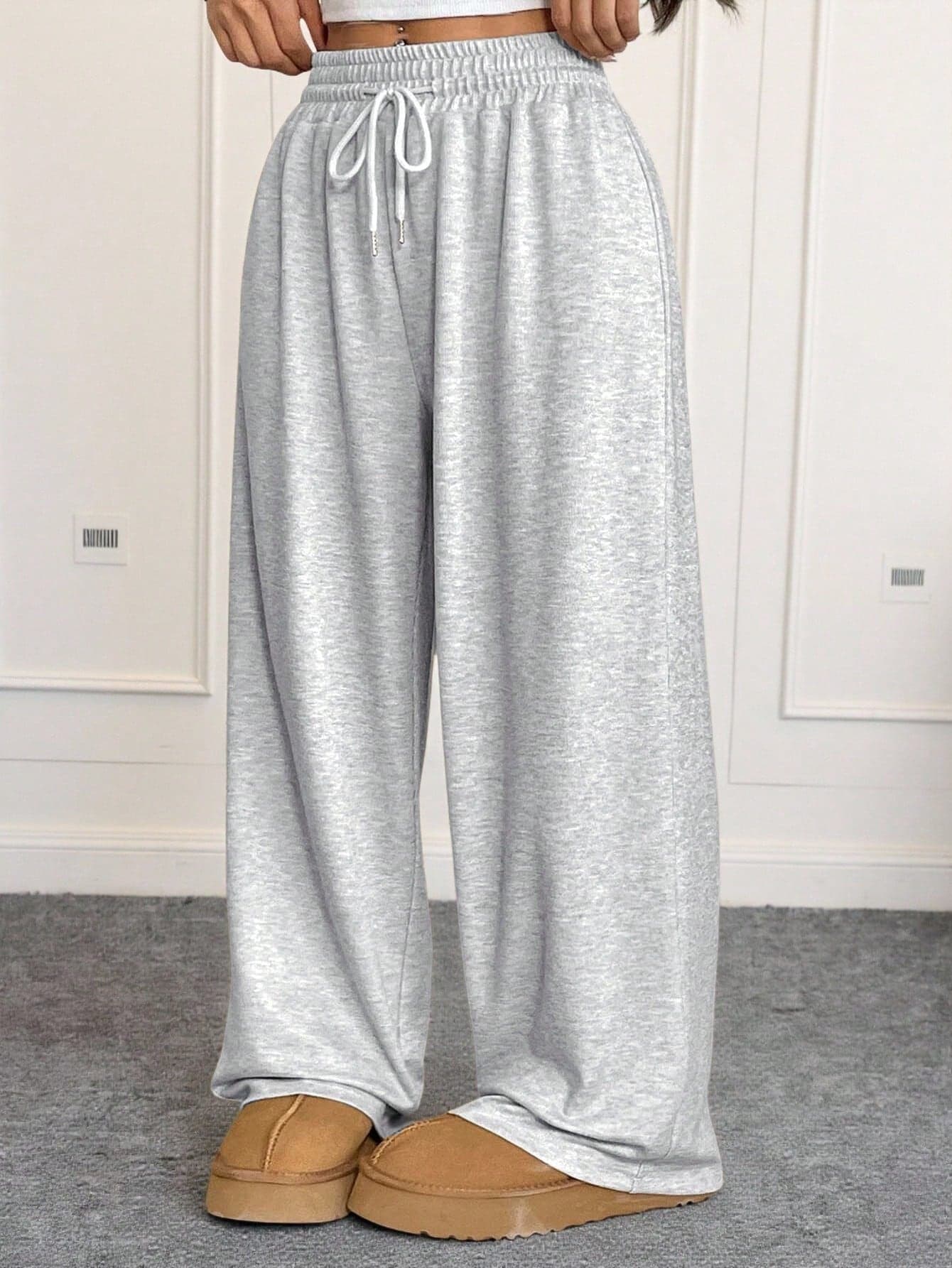 CovetEZ Plus Size Women Loose Casual Gray Sports Pants Gym Autumn Fall Gym Sport Gym Sport Gym Sport