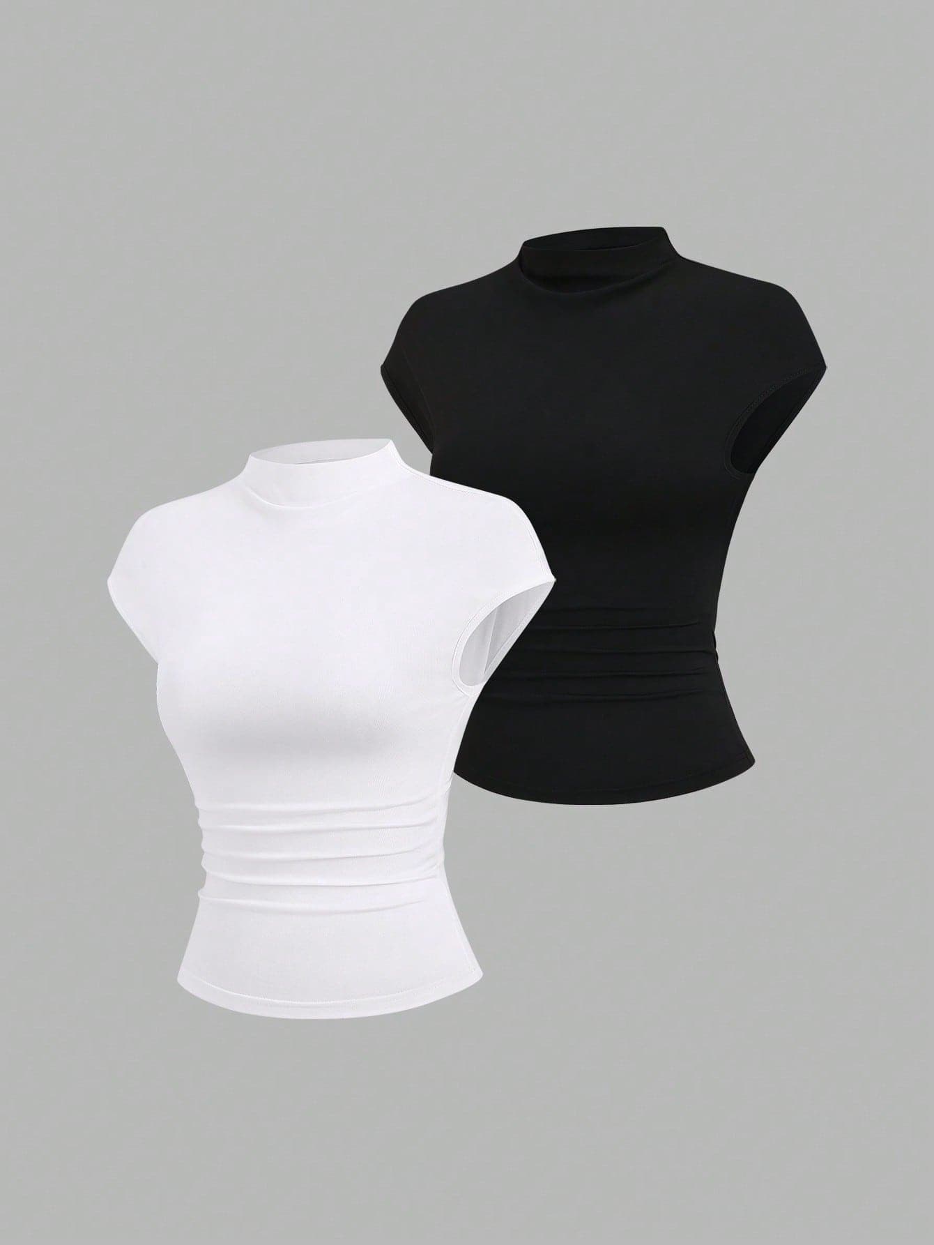 Sweetra Spring/Summer New Solid Color T-Shirt, Minimalist Versatile, Suitable For Commuting And Daily Wear