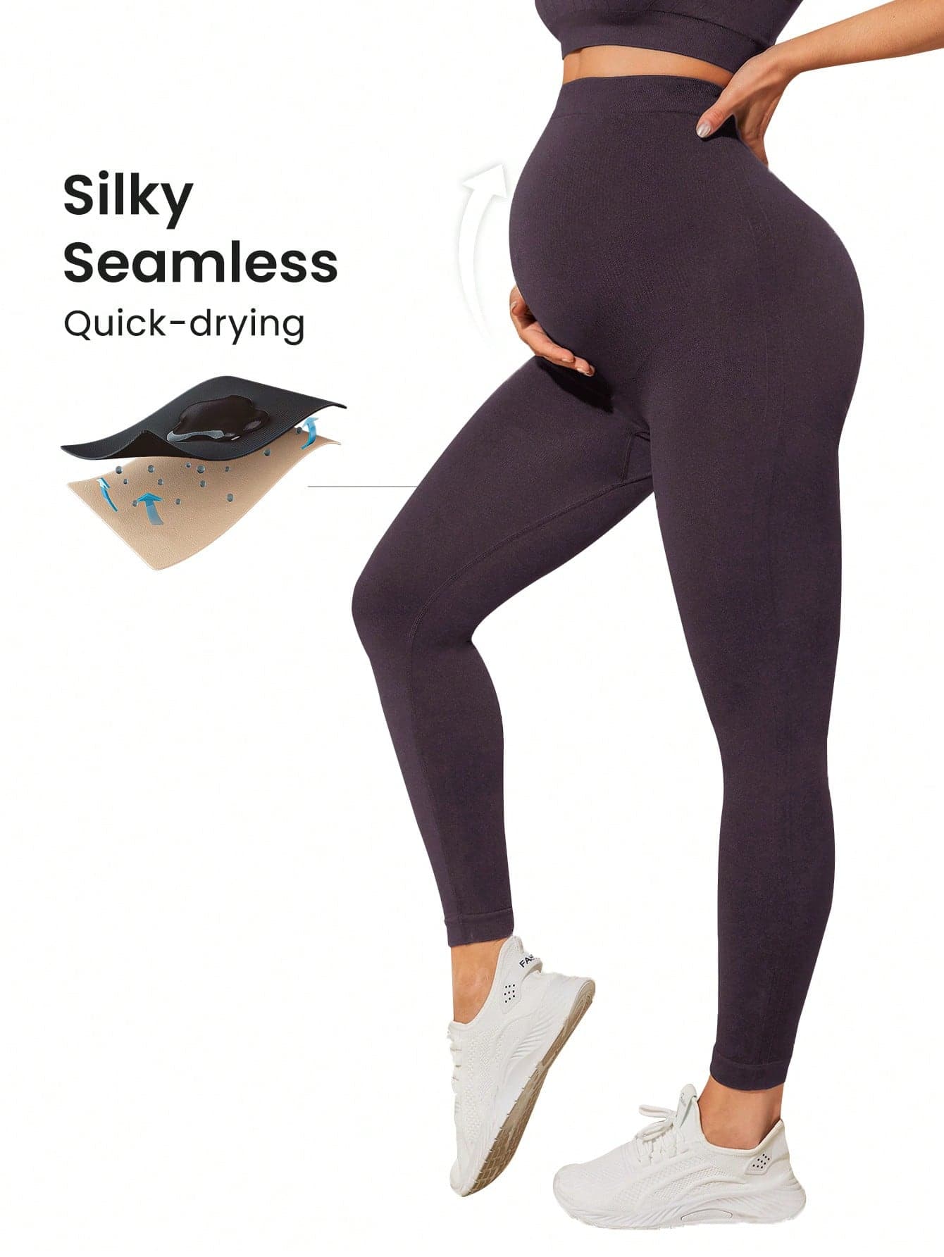 SHEIN Maternity High Waist Slim Fit Sweatpants