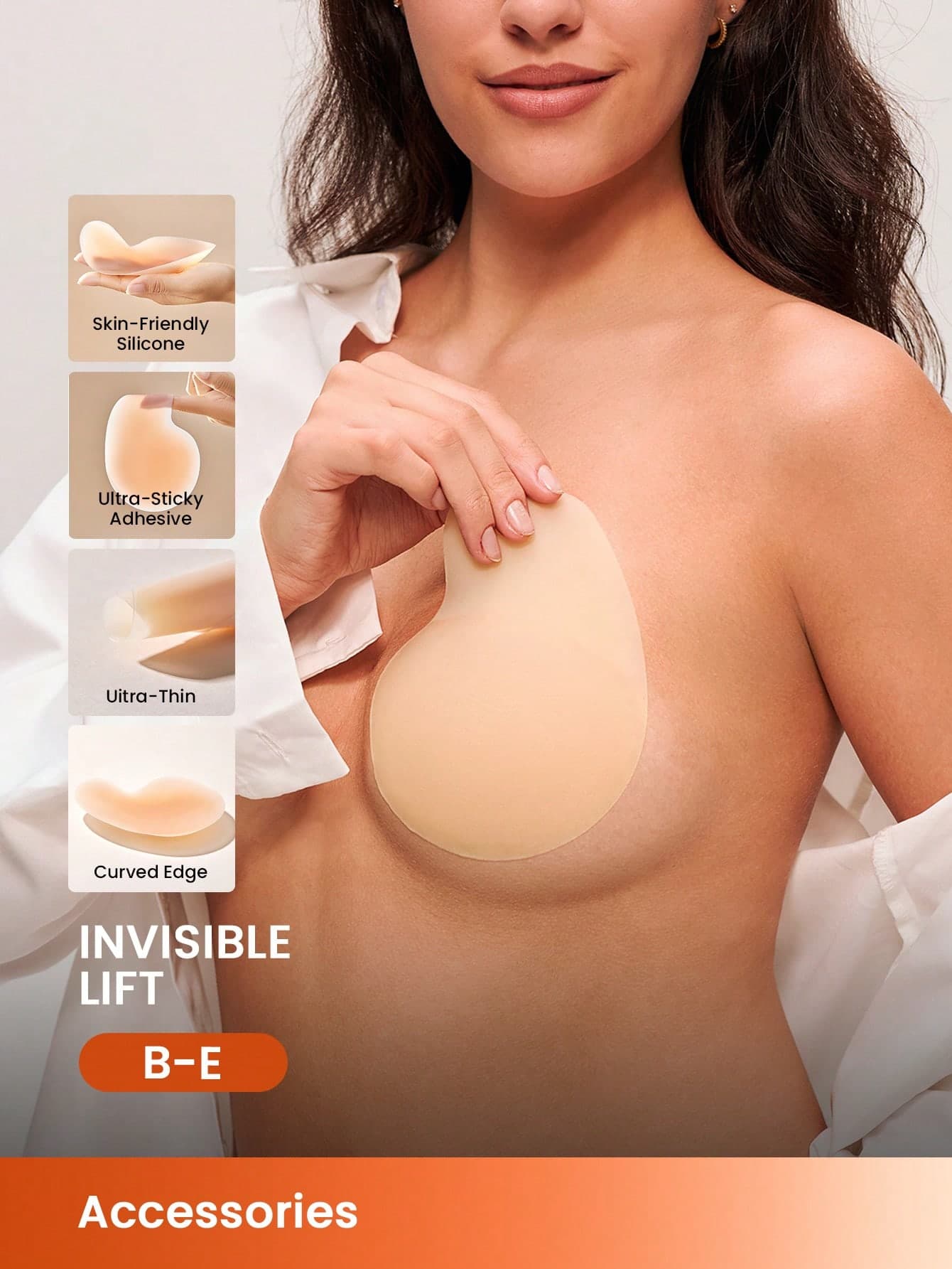 LUVLETTE Invisible Skin-Friendly Sticky Self-Adhesive Anti-Sagging Shaping Lifting Breast Tape Wedding Bra Now Trending