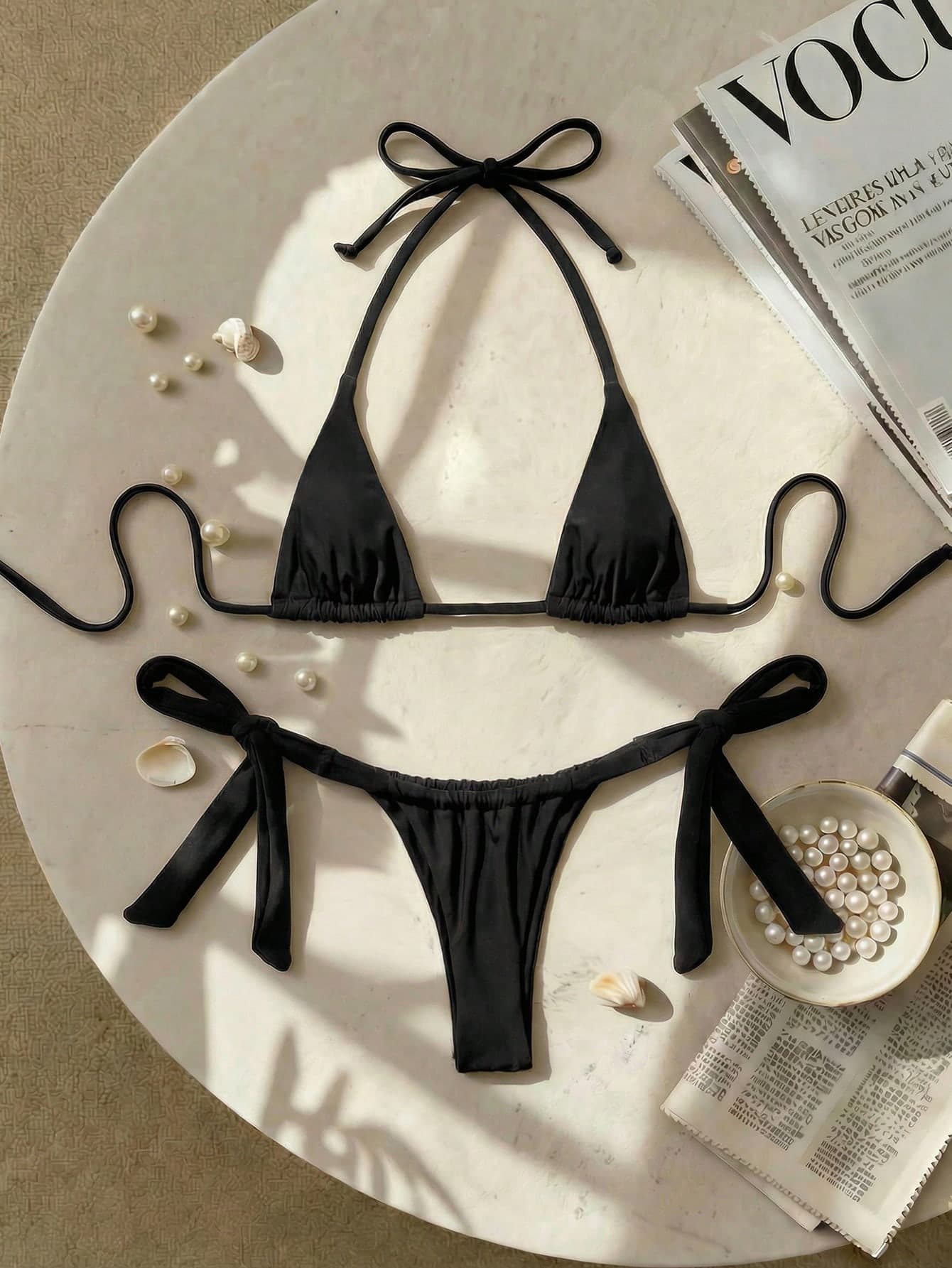 Swim SXY Sexy Bowknot Bandage Women Swimsuit Set For Summer Beach Vacation