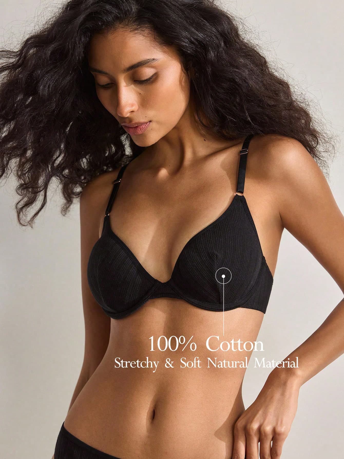 Ocili Comfortable Minimalist Women Thin Wire Gather Bra Without Pad, Lift Up Large Bust, 1pc