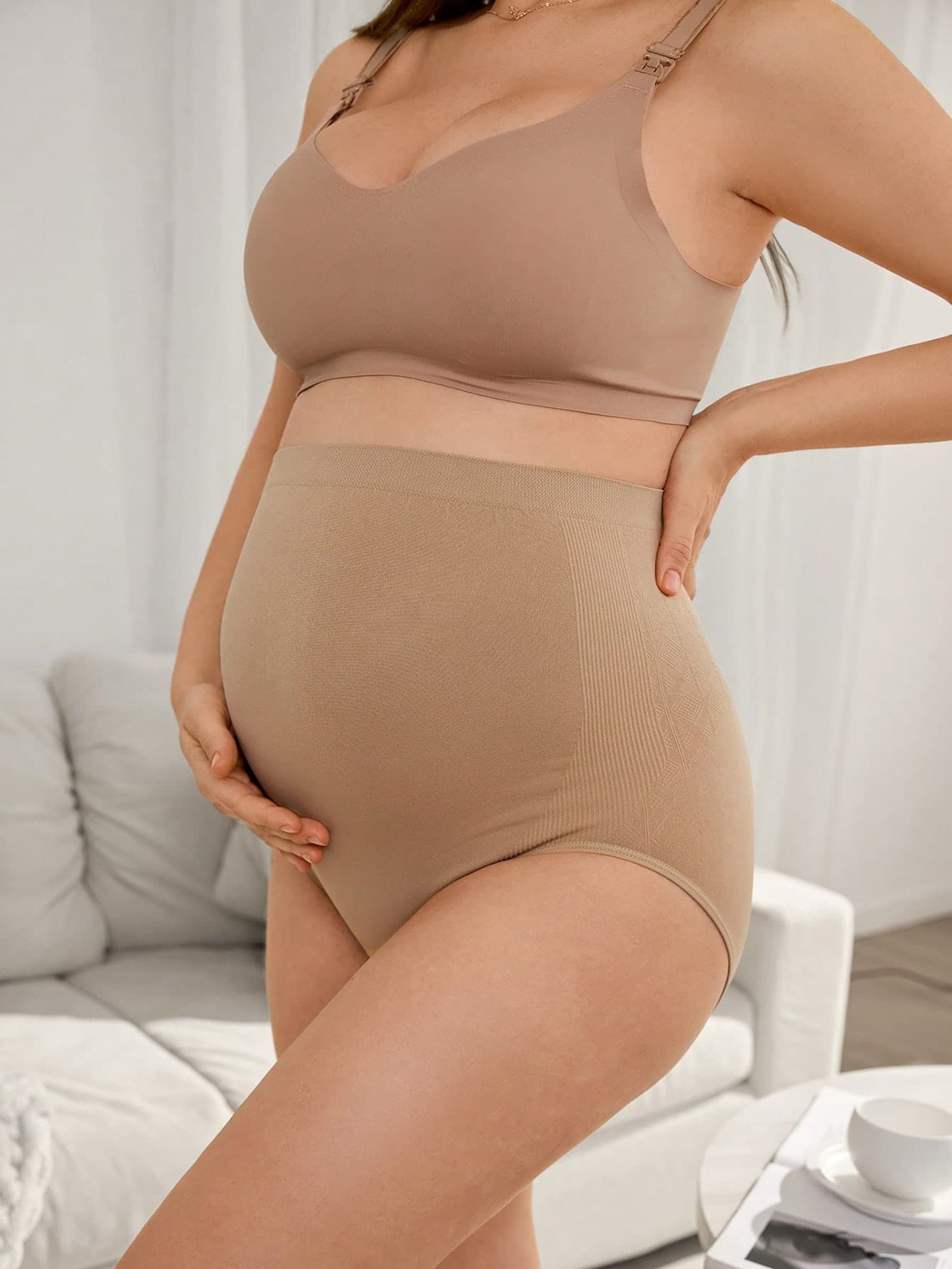 Moonlight&Mama Maternity Underwear For Pregnant Women, High Waist Seamless Panties For Early, Middle, Late Pregnancy And Postpartum, Belly Support Briefs