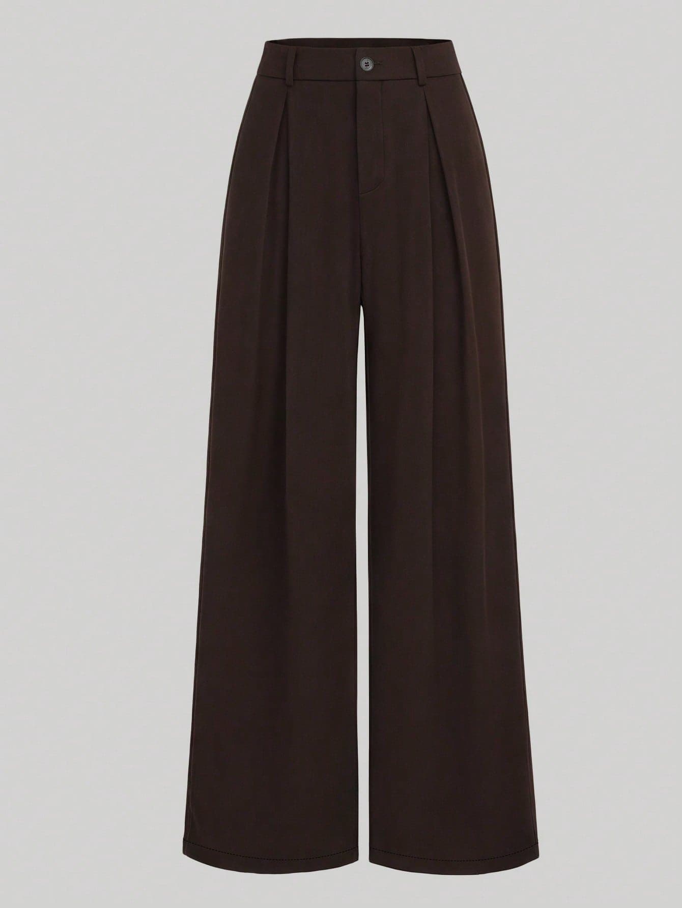EMERY ROSE Plus Size Letter Print Wide Leg Casual Office Pants Fall