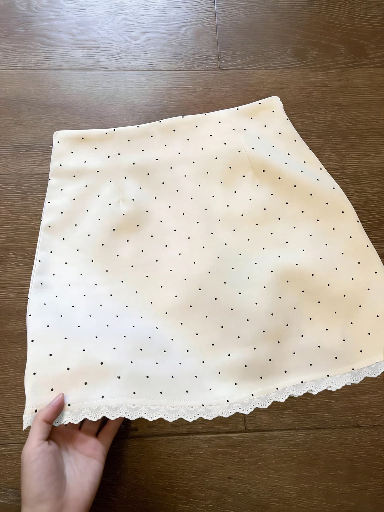 EMERY ROSE Women's Polka Dot Casual Versatile Date & Outing Mini Skirt