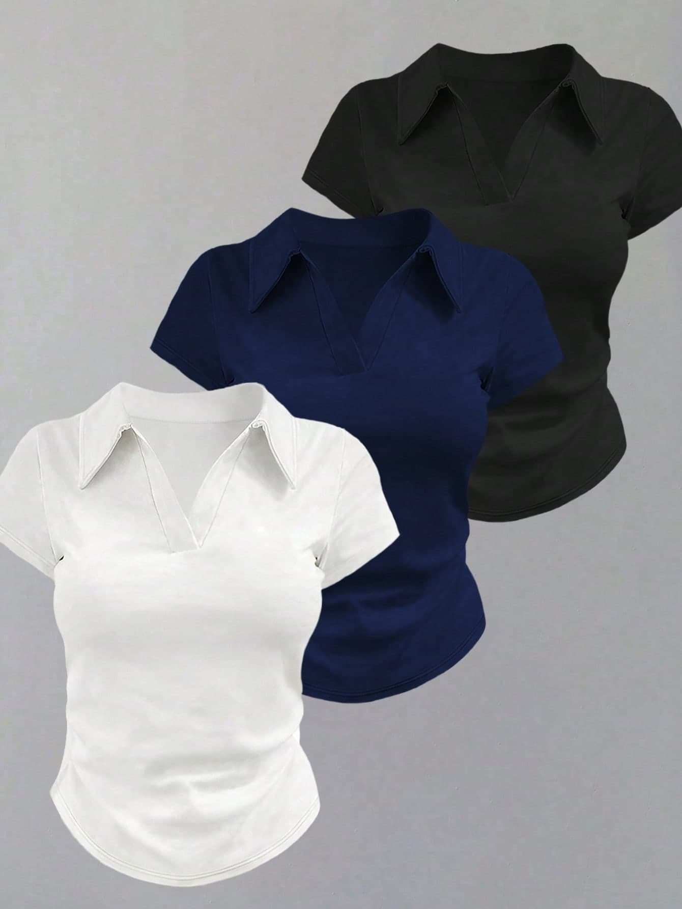 Lalippa Women's Casual Solid Color Short Sleeve T-Shirt, Versatile For Summer