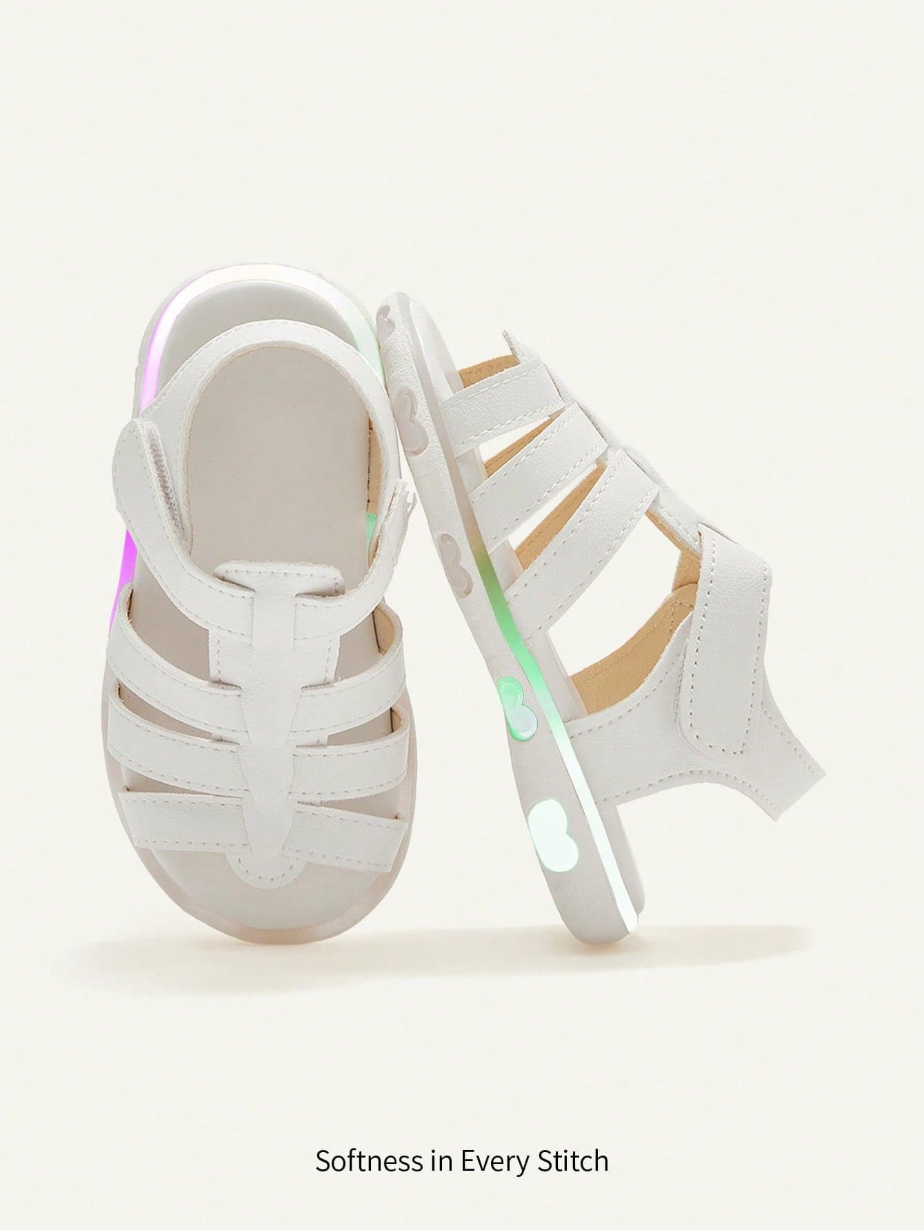 Cozy Pixies Girls' White Simple Roman Style Hollowed-Out Sandals Breathable And Versatile Sandals, Pastoral Style, Seaside Summer Vacation, Cute And Fun
