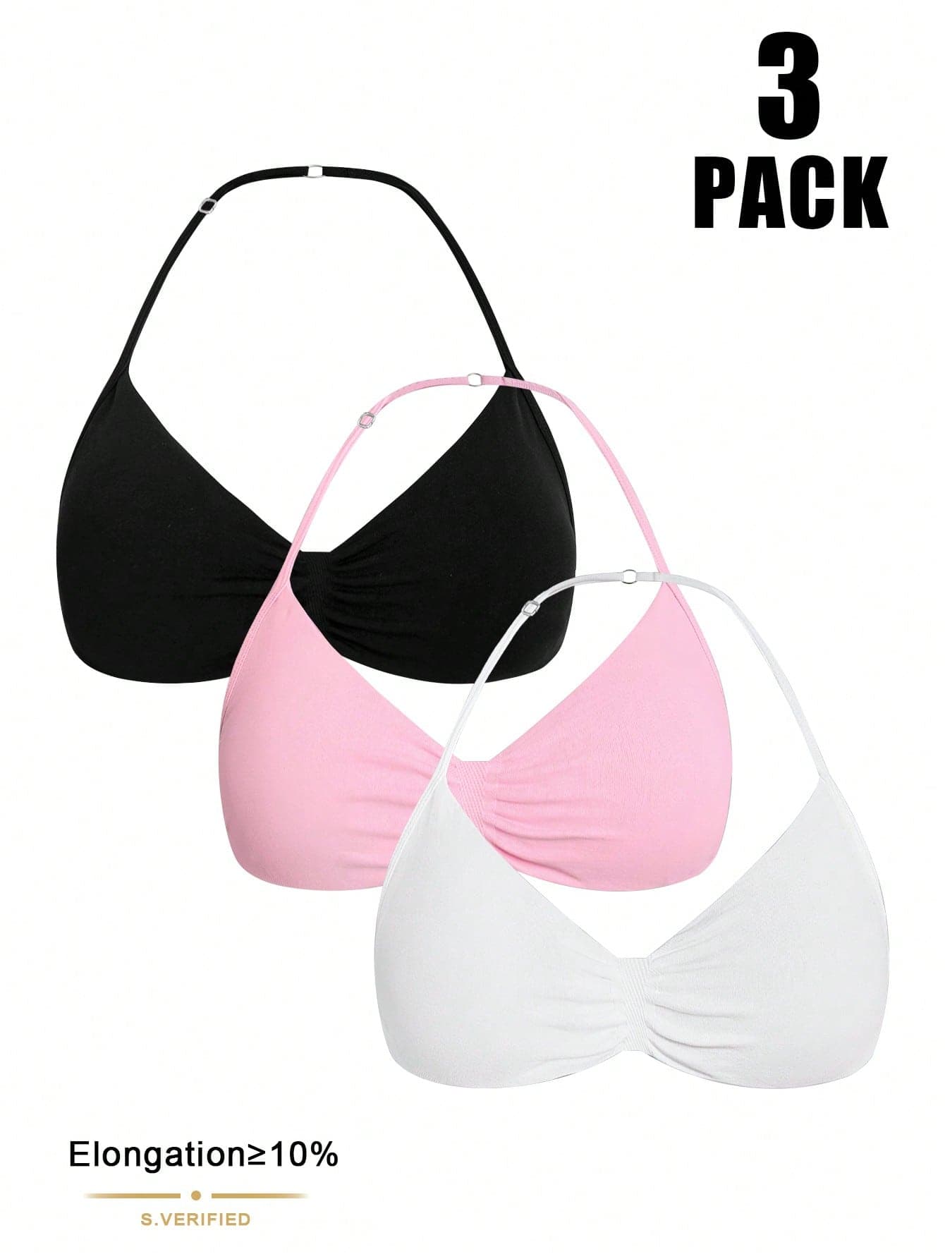 Velisys Velisys Seamless Women Solid Color Ruched Everyday Fitness Sports Bra