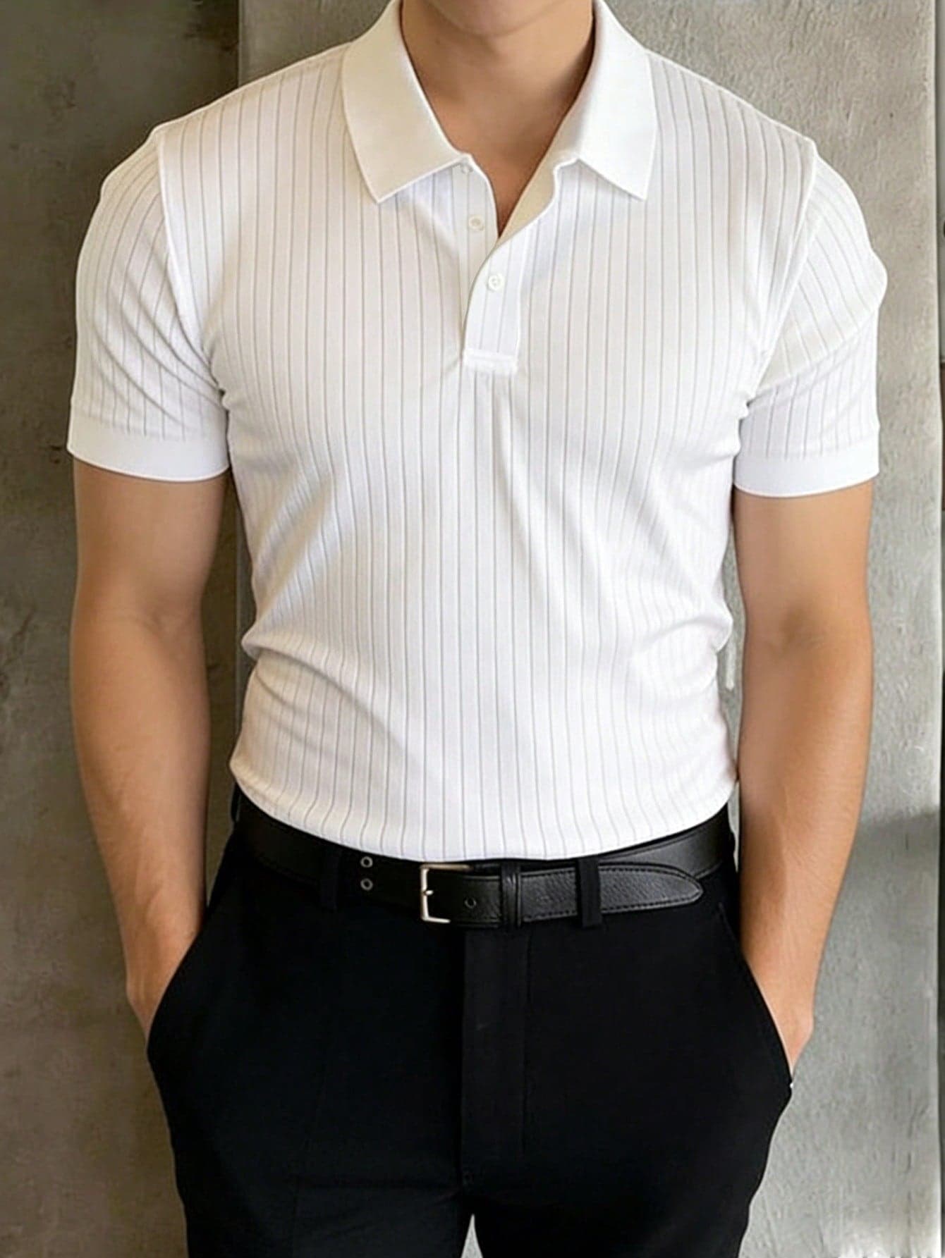 JOLTRO Men's Casual Solid Color Short Sleeve Polo Shirt, Versatile For Summer For Men, Formal