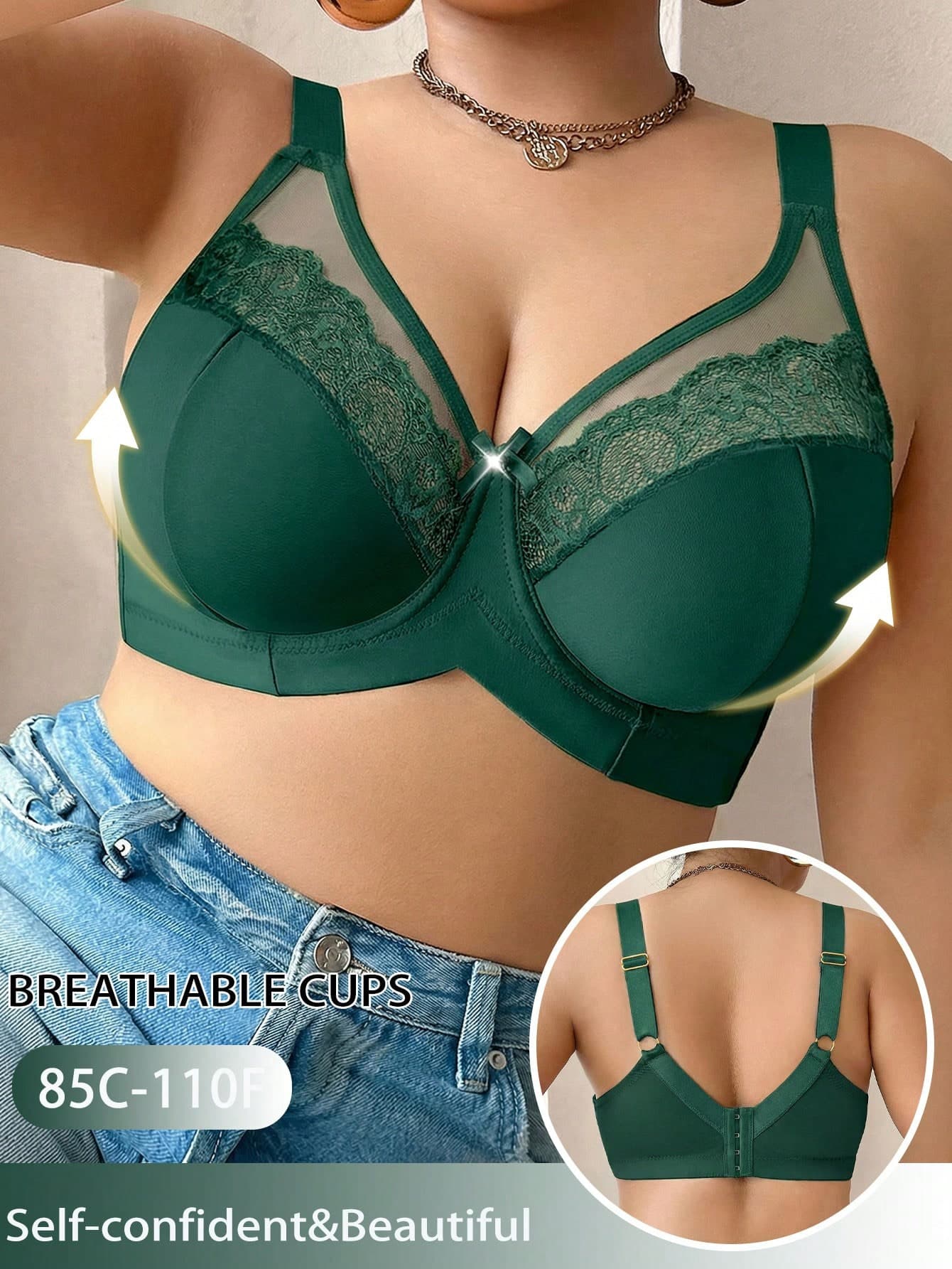 SHEIN Plus Size Underwire Bra