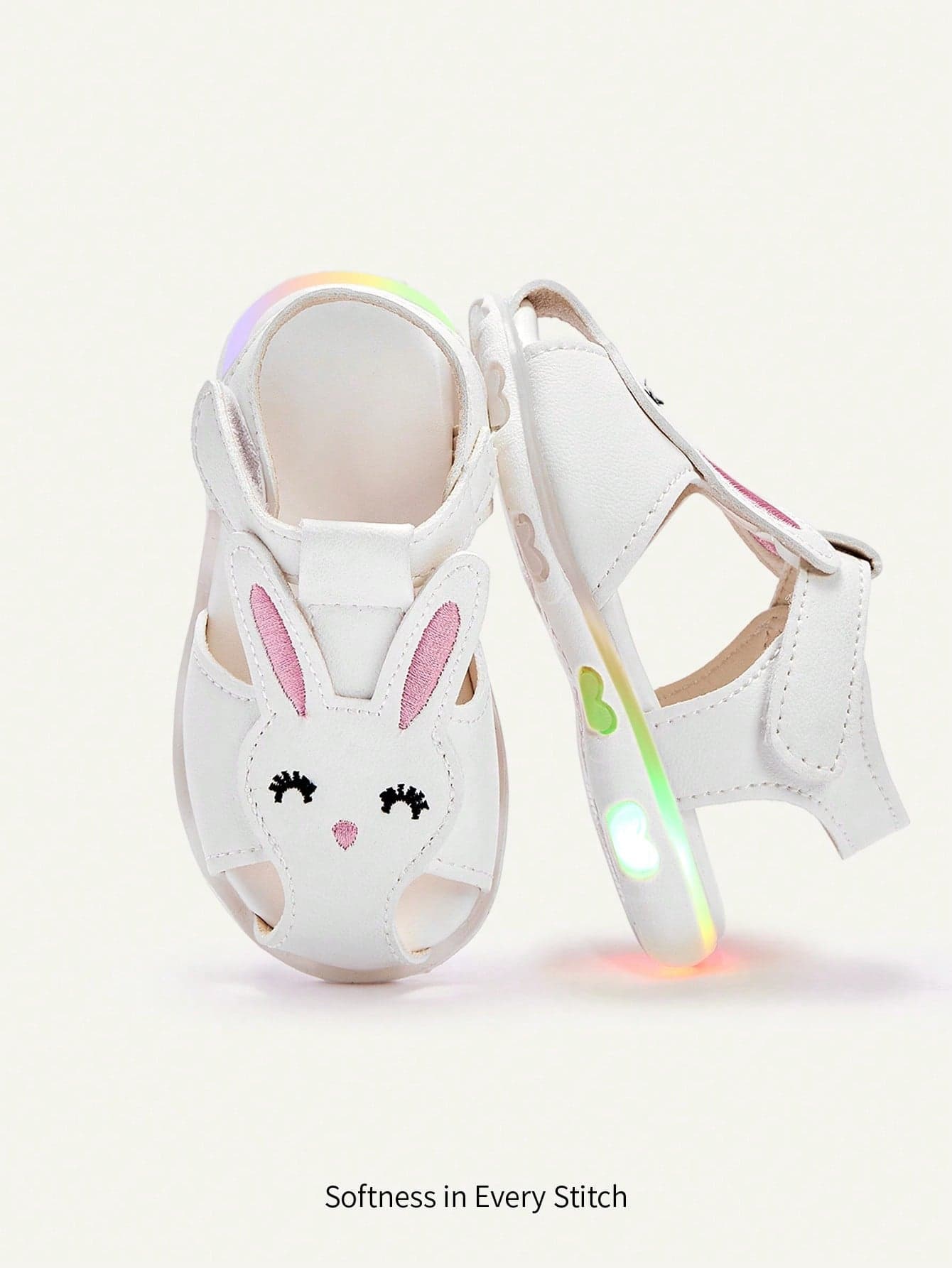 Cozy Pixies Girls' Cute Rabbit Hollowed-Out Sandals, Baby Breathable Princess Summer Sandals Idyllic Seaside Summer Vacation Cute Fun Versatile