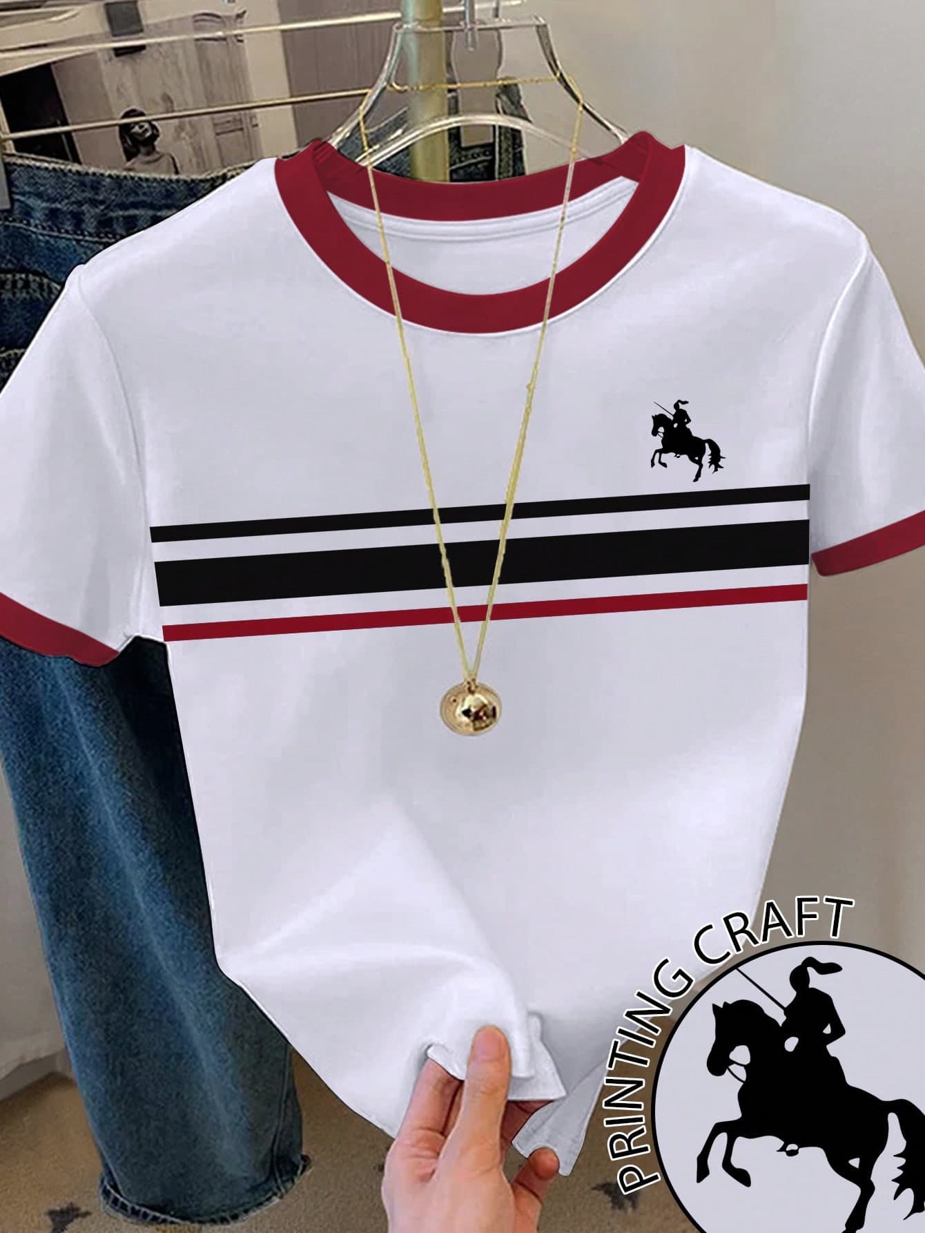 Resyla Women's Casual Striped Short Sleeve Round Neck T-Shirt, Colorblock, Summer Daily Wear
