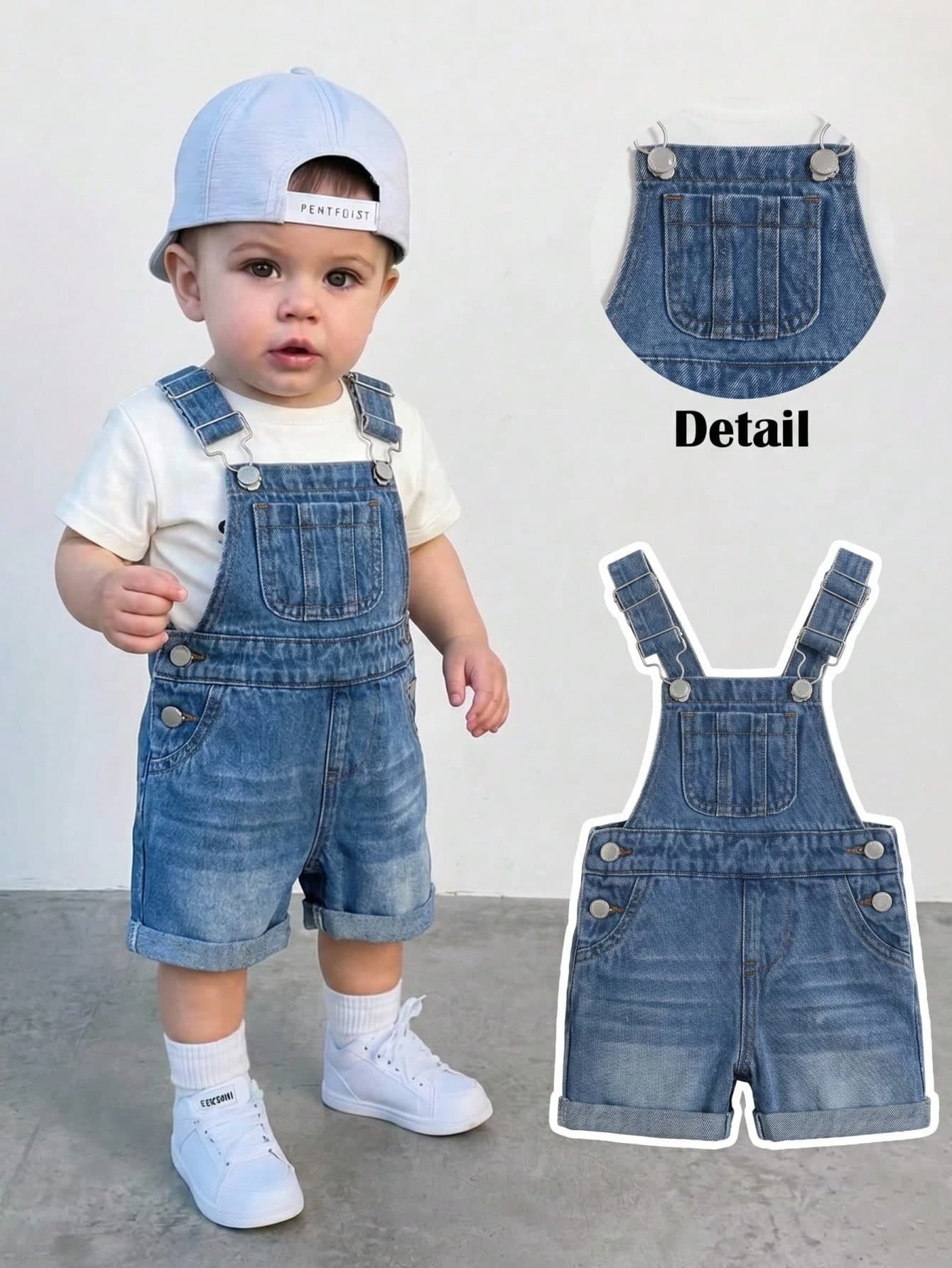Baby Boy's New Fashion Casual Cute Patch Pocket Blue Denim Loose Fit Bib Jeans Short Overalls Jumpsuit Spring Summer,For Baby Boys Spring/Summer Dailywear Outfits,Boys Streetwear Outifits,Festival Outfits For Boys,Party Outfits For Boys,Beach Outfits For Boys,Boys Graduation Outfit,Casual Baby Outfits,Summer Vacation Outfits For Baby ,Graphic Jeans Boys,Toddler Jumpsuit ,2-Years-Old Boys Jumpsuit ,Casual Jumpsuit ,Summer Jumpsuit,Baby Denim Romper, Toddler Overalls, Overall For Baby Boy, Baby Clothing, Toddler Clothes