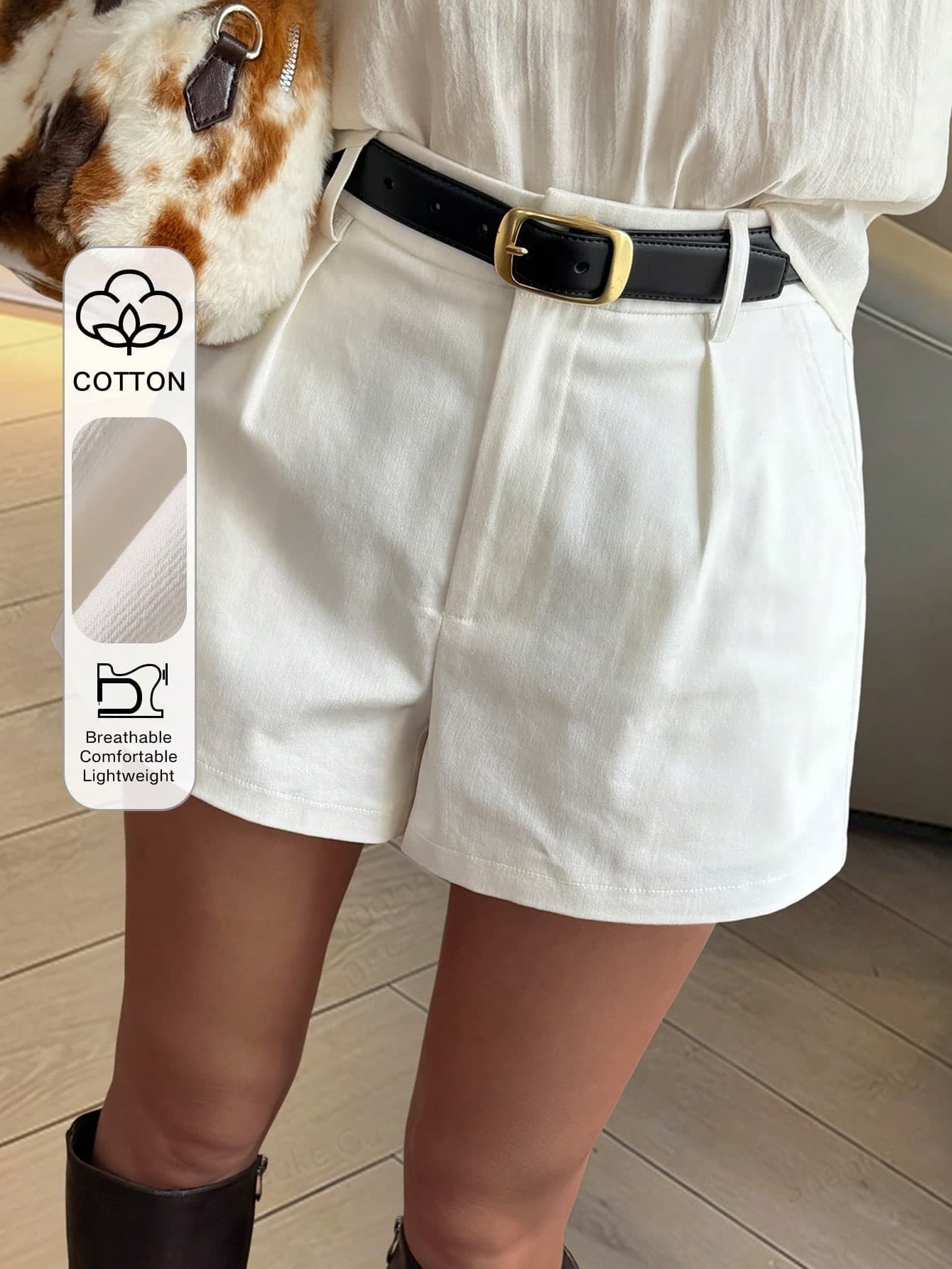 Livesso Women's Casual, Loose, Straight-Leg Shorts, Suitable For Spring/Summer, Vacation, Outdoor, Bohemian, Beach, Office Wear