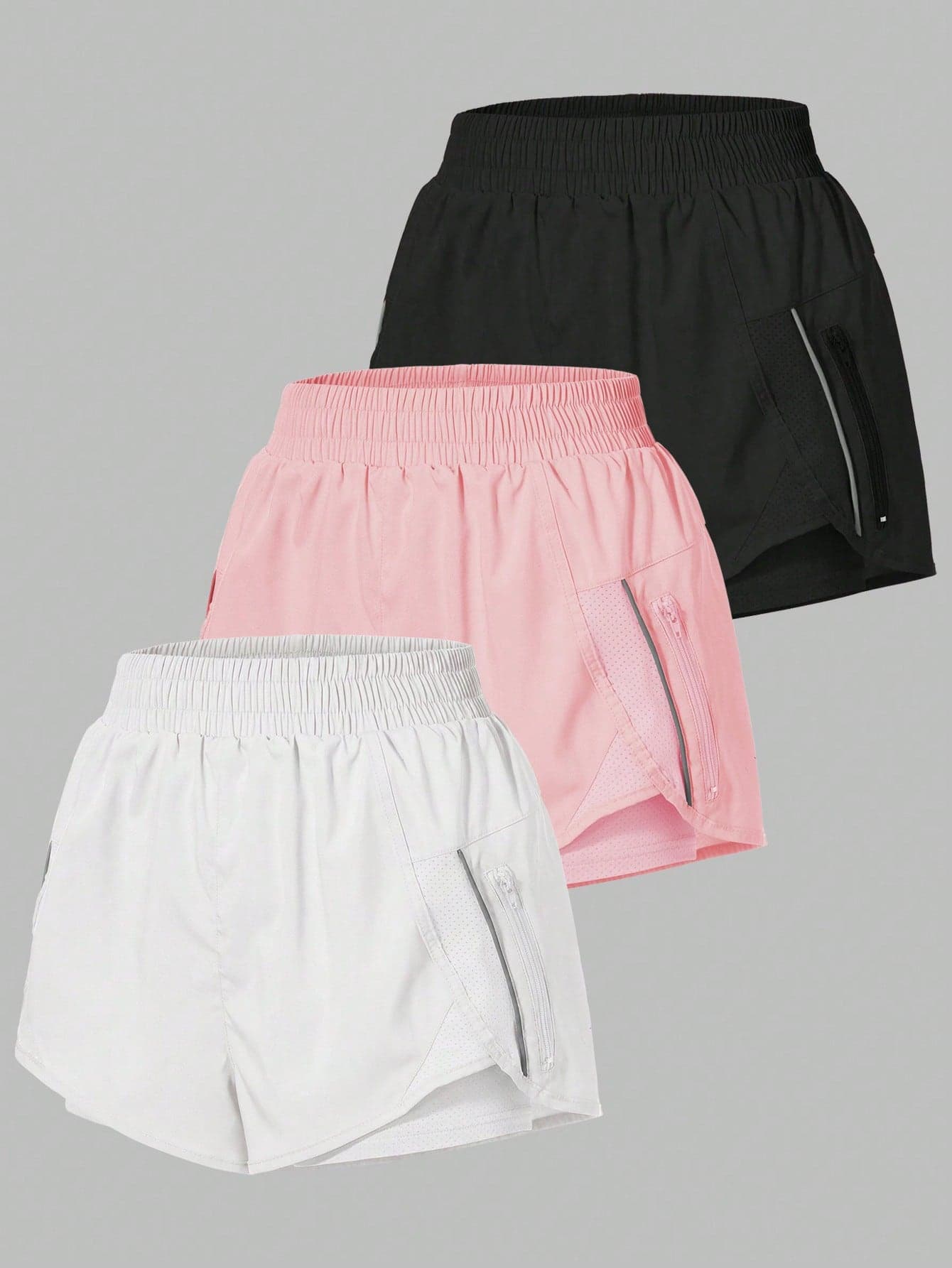 Velisys Velisys Women's Solid Color Elastic Waist Loose Casual Sports Shorts