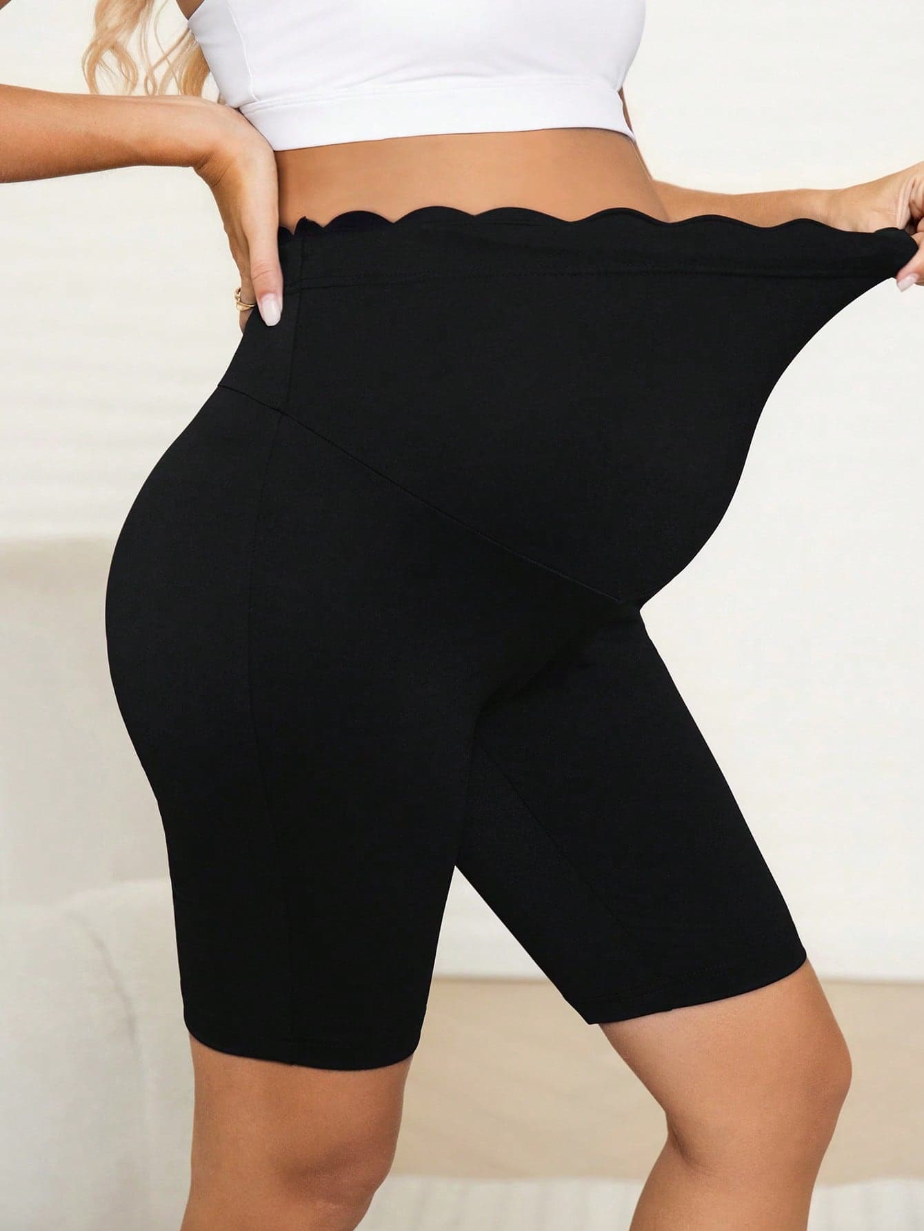 SHEIN Maternity Solid Color Casual Sportswear Body Shapewear Body Suit Tummy Control Body Shaping Bodysuit