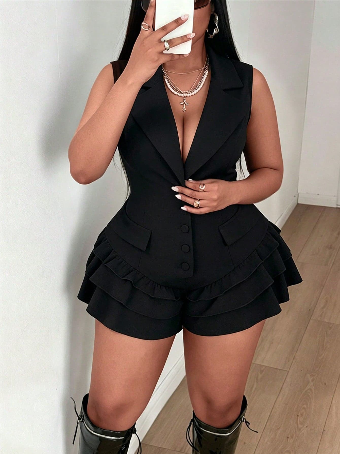 Maweii Plus Size Women's Sexy Off-Shoulder Jumpsuit