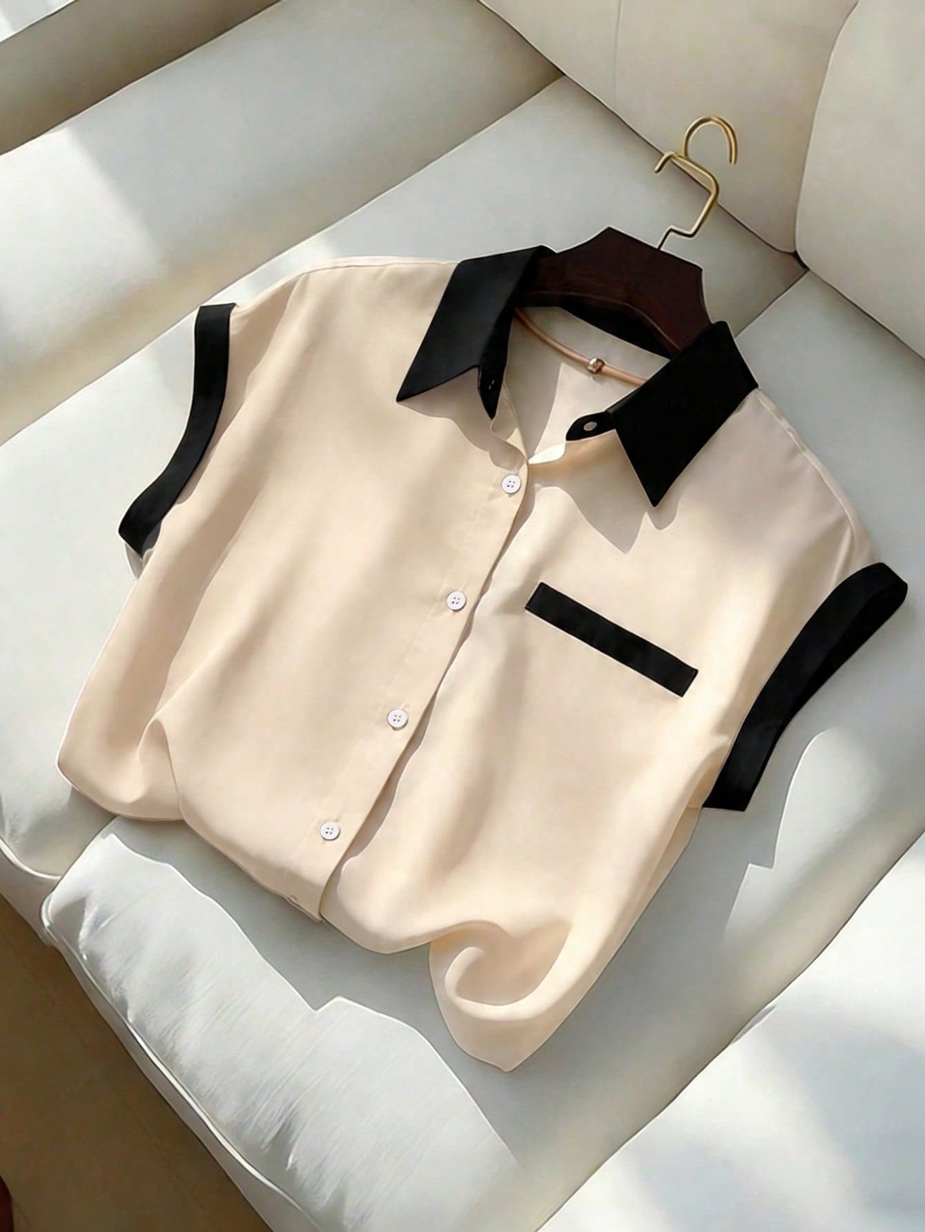 GlowEve Women's Elegant Casual Short Sleeve Blouse, Summer