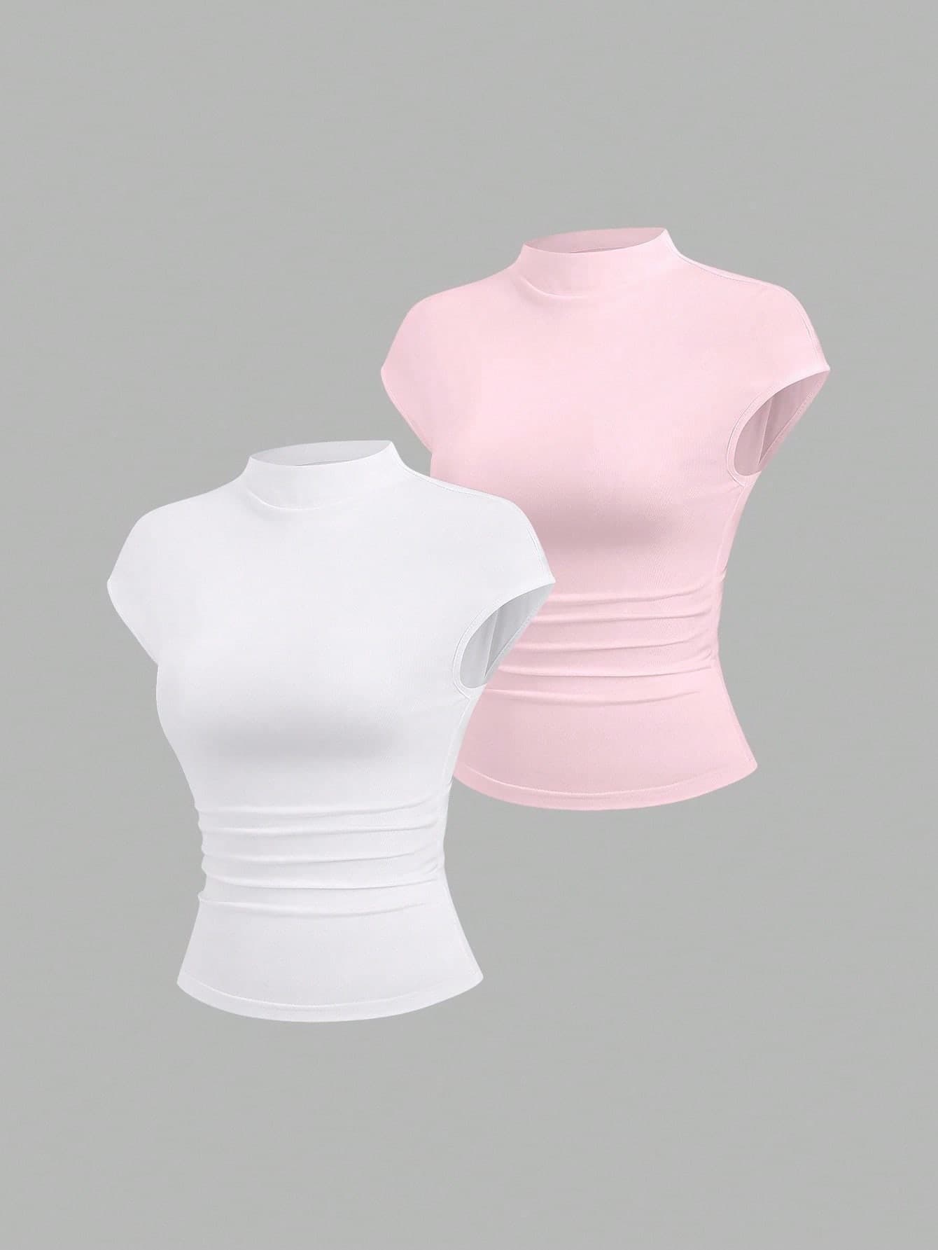 Sweetra New Arrival Solid Color T-Shirt, Minimalist Versatile, Suitable For Commuting, Spring/Summer