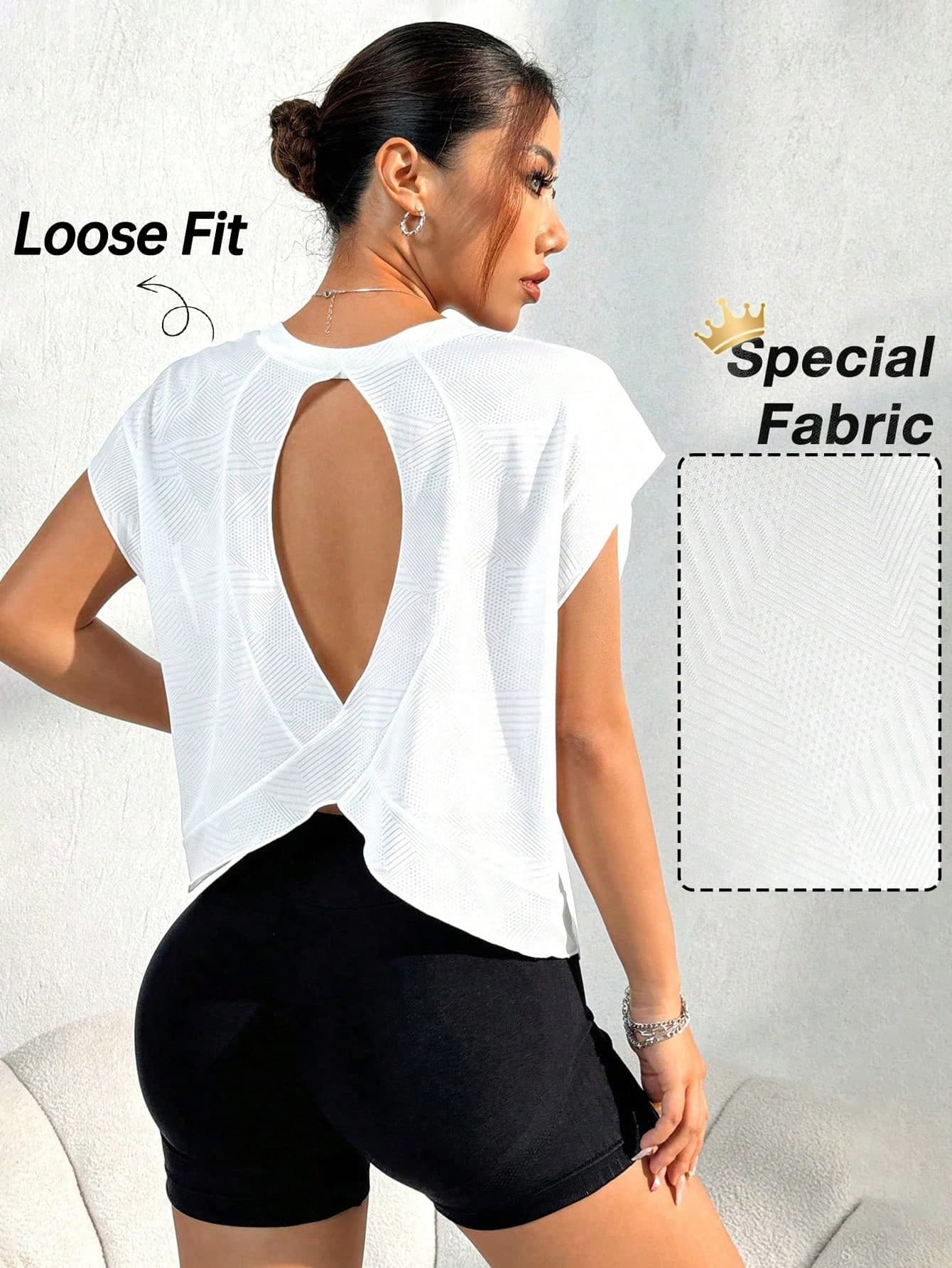 Solea Cove Seamless High-Stretch Backless Yoga Sports Top With Adjustable Shoulder Straps Gym Top Workout Tank Top