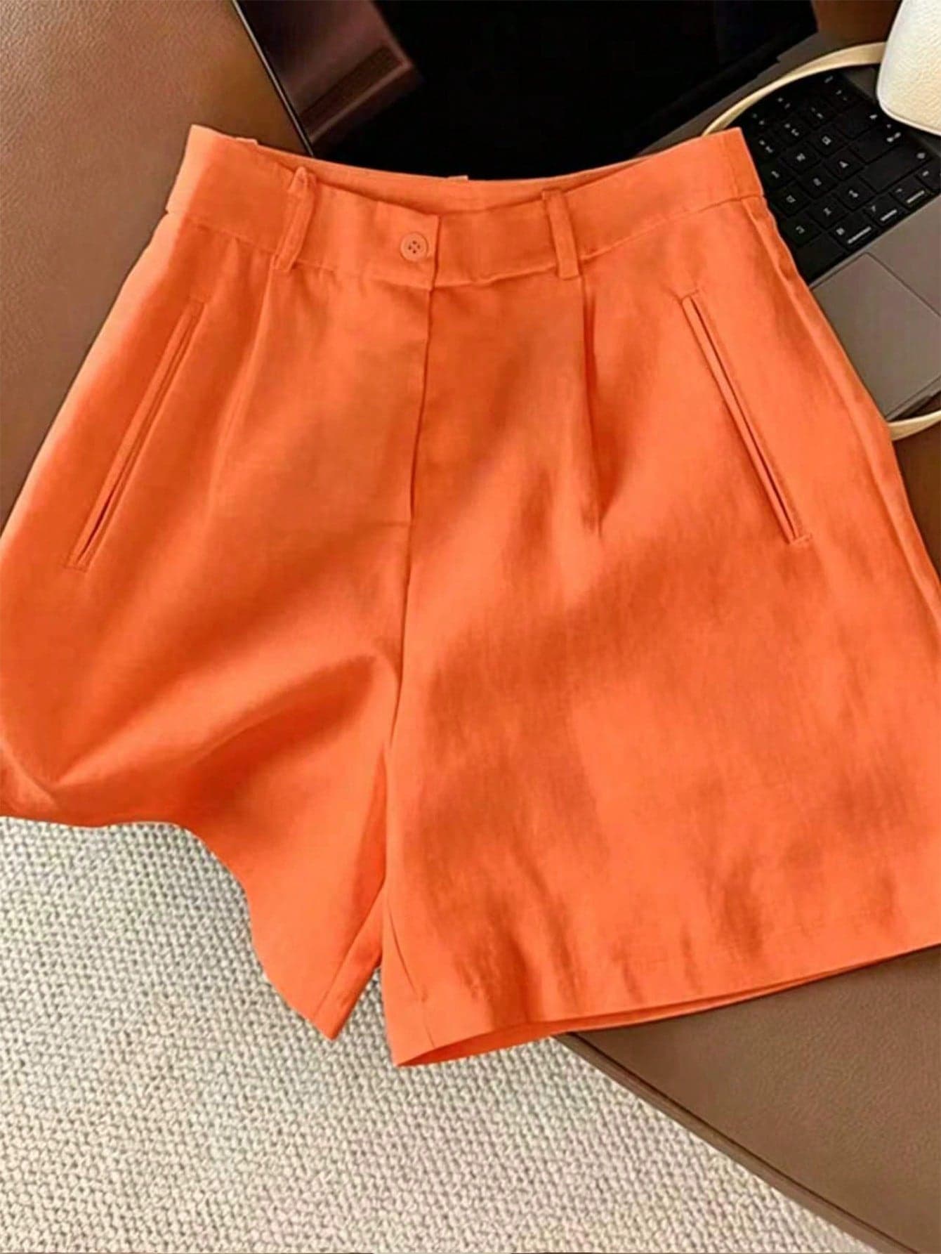 Franclia White Wide Leg Shorts For Women, High Waist Slimming Casual Shorts, Summer