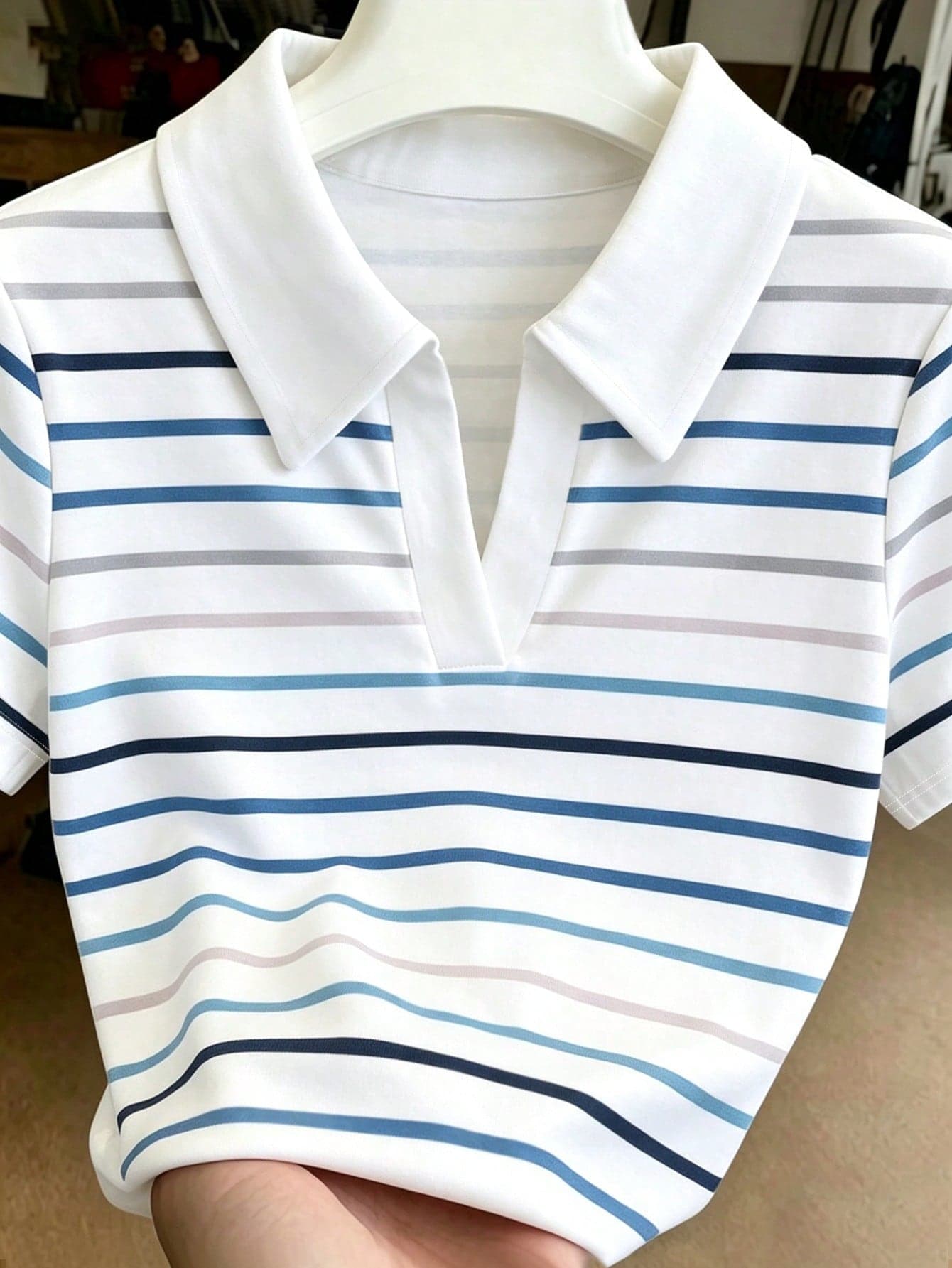 Resyla Women's Striped Patchwork Casual Versatile Daily Wear T-Shirt