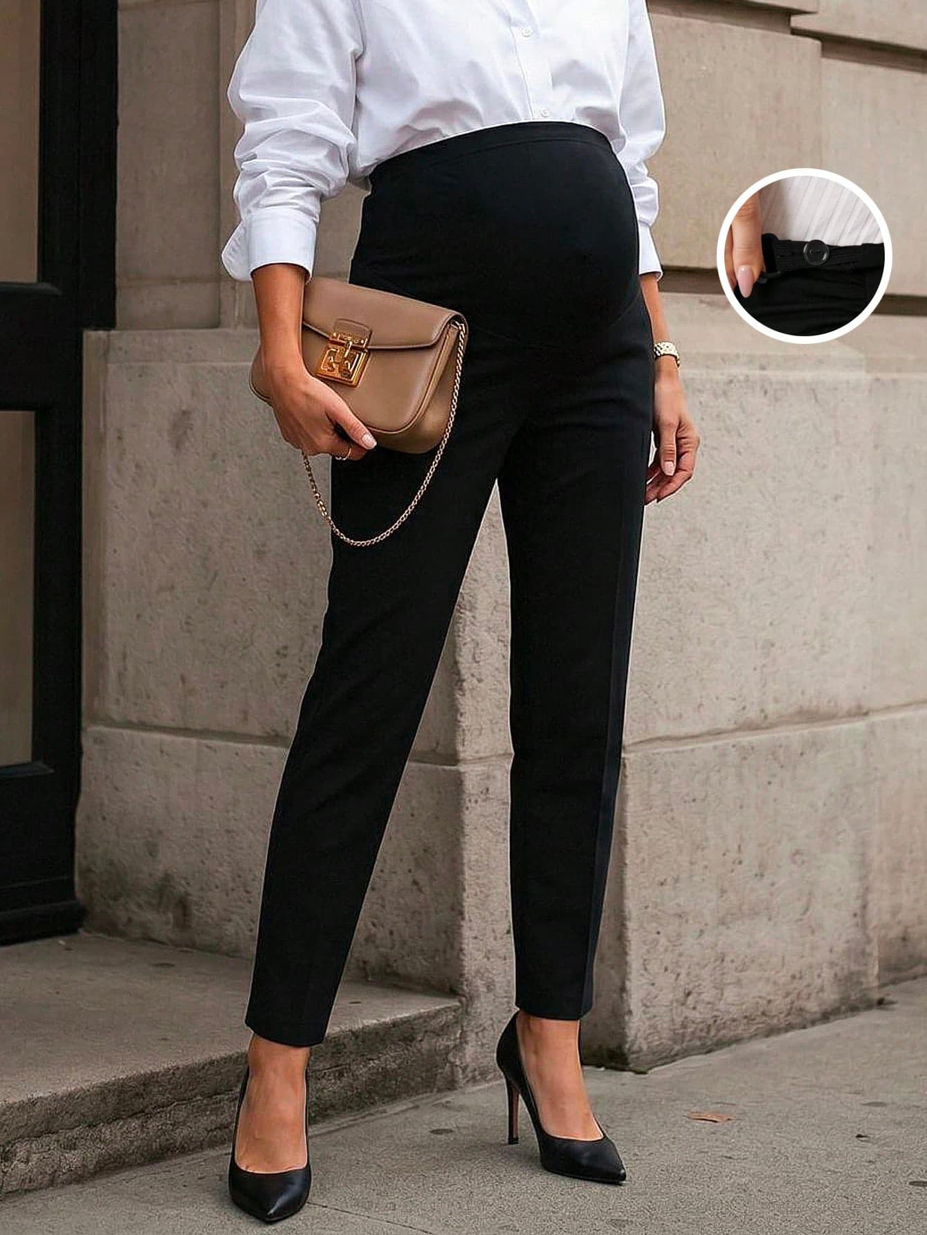 MaterniWear Maternity Adjustable Waist Pants Fall