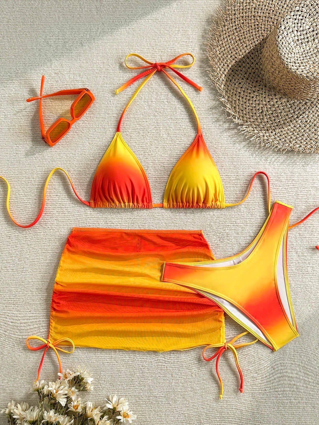 Soleia Women's Gradient Color Bikini Set For Beach Vacation