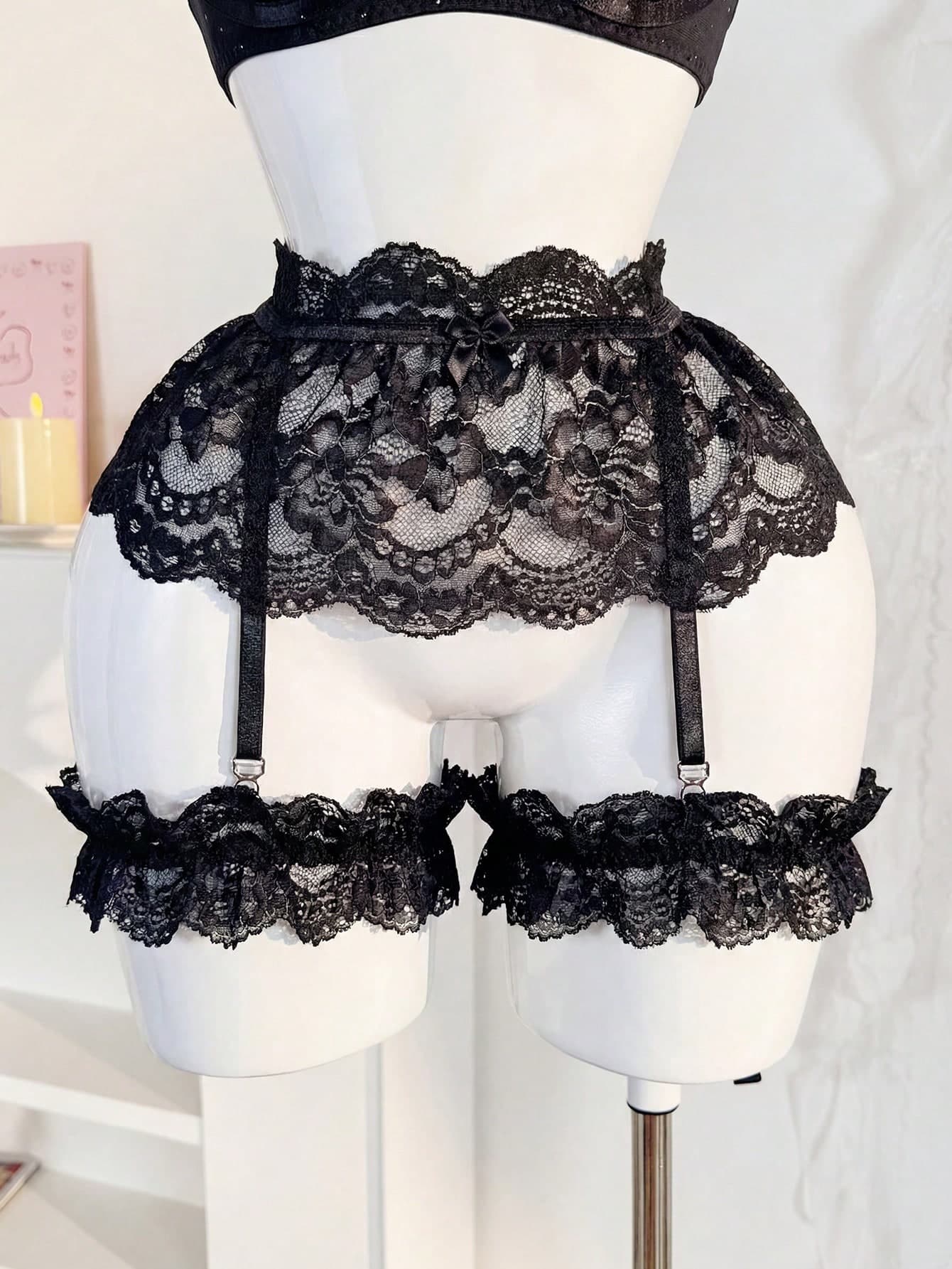 SHEIN Women's Lace Leg Garter Sexy Lingerie Accessory