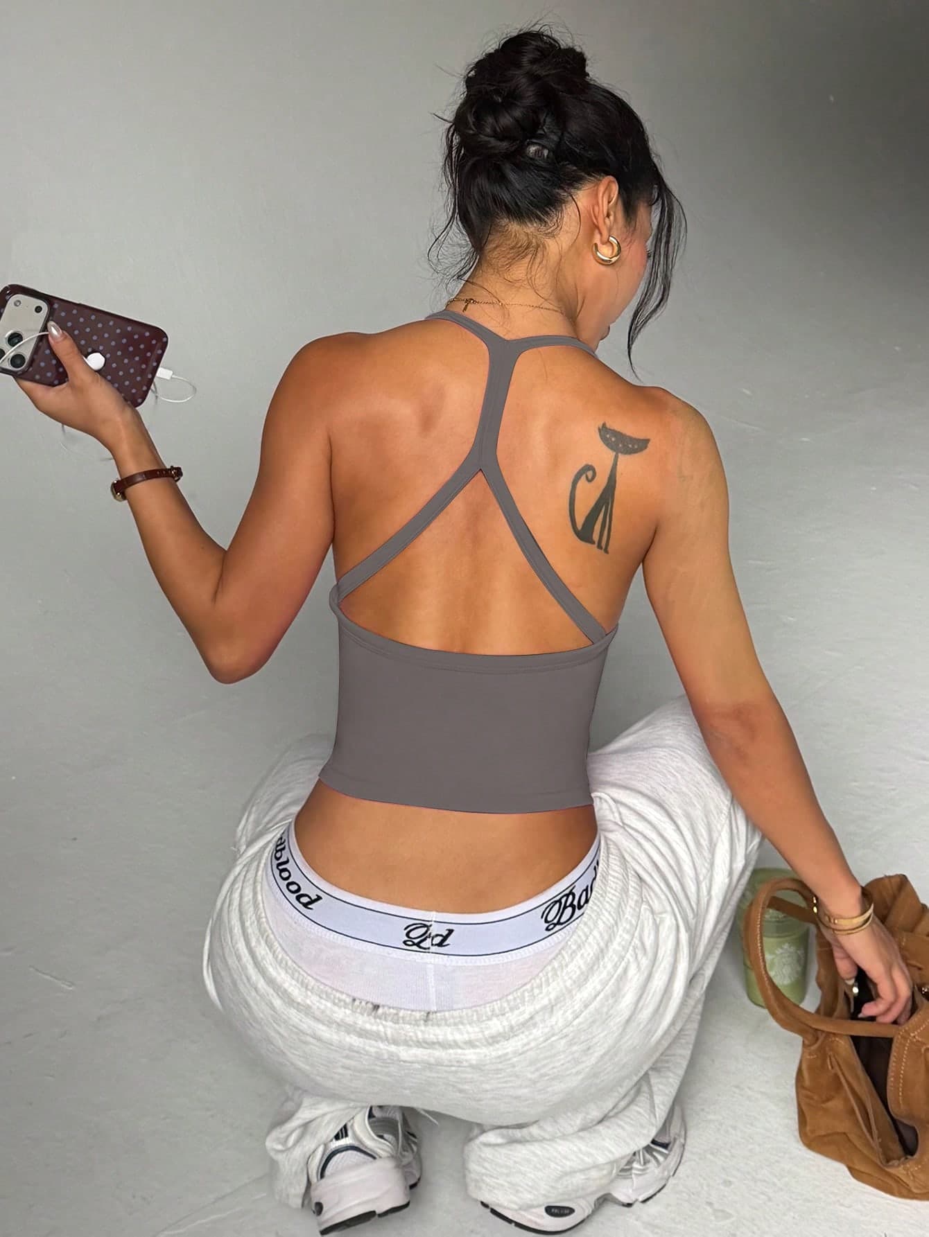 Slayform Slayform Women's Seamless Yoga Sports Bra Wireless Fitness Crop Top Sports Vest Running Bra