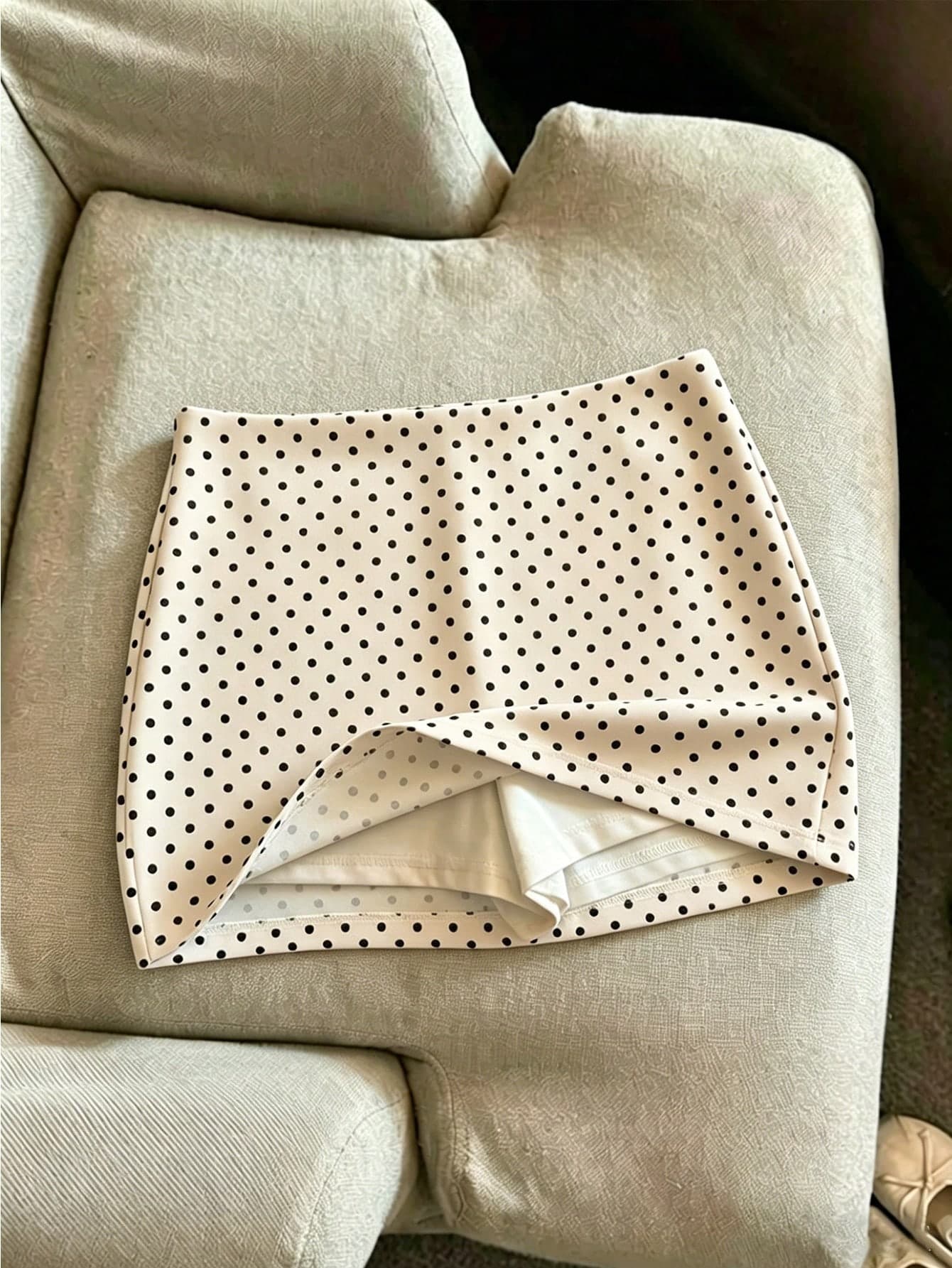 Franclia Women's Casual Polka Dot Print Mini Skirt, Summer