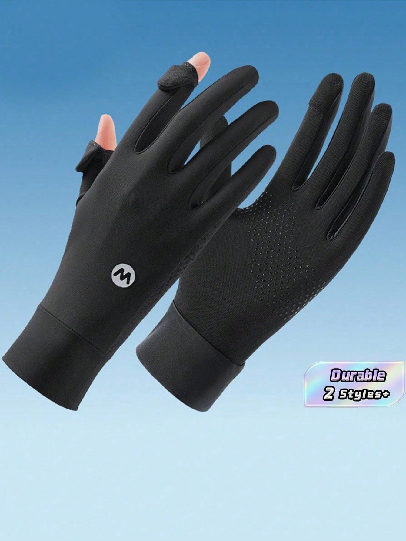 A Pair Of Sun-Protective, Non-Slip, Fingerless Outdoor Gloves For Women.