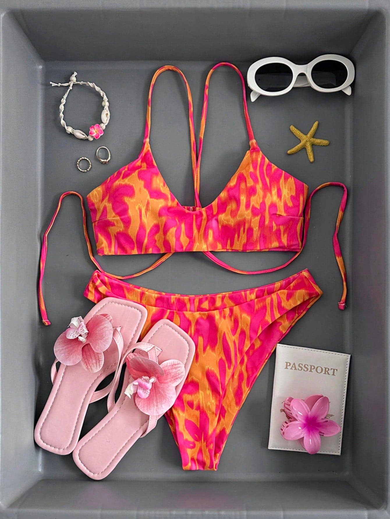 Swim Mod Bikini Swimsuit, Wireless Camisole Swimwear With Triangle Bottom, Fashion For Summer