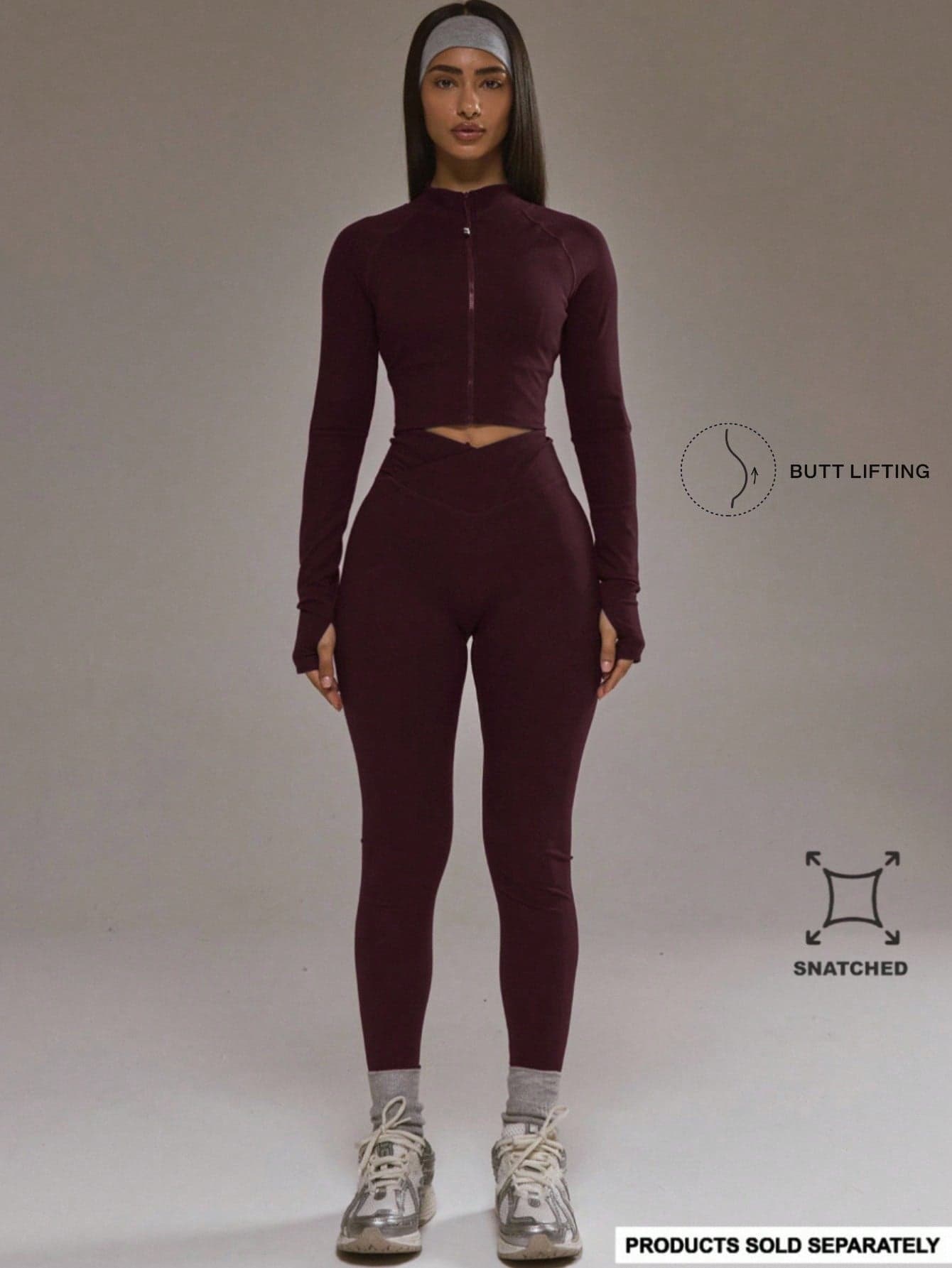 SHEIN X YERIMUA Musera Sport Cross Front Leggings Co-Ord Bottom Only Padel Winter Activewear Sport Gym Workout Alloy