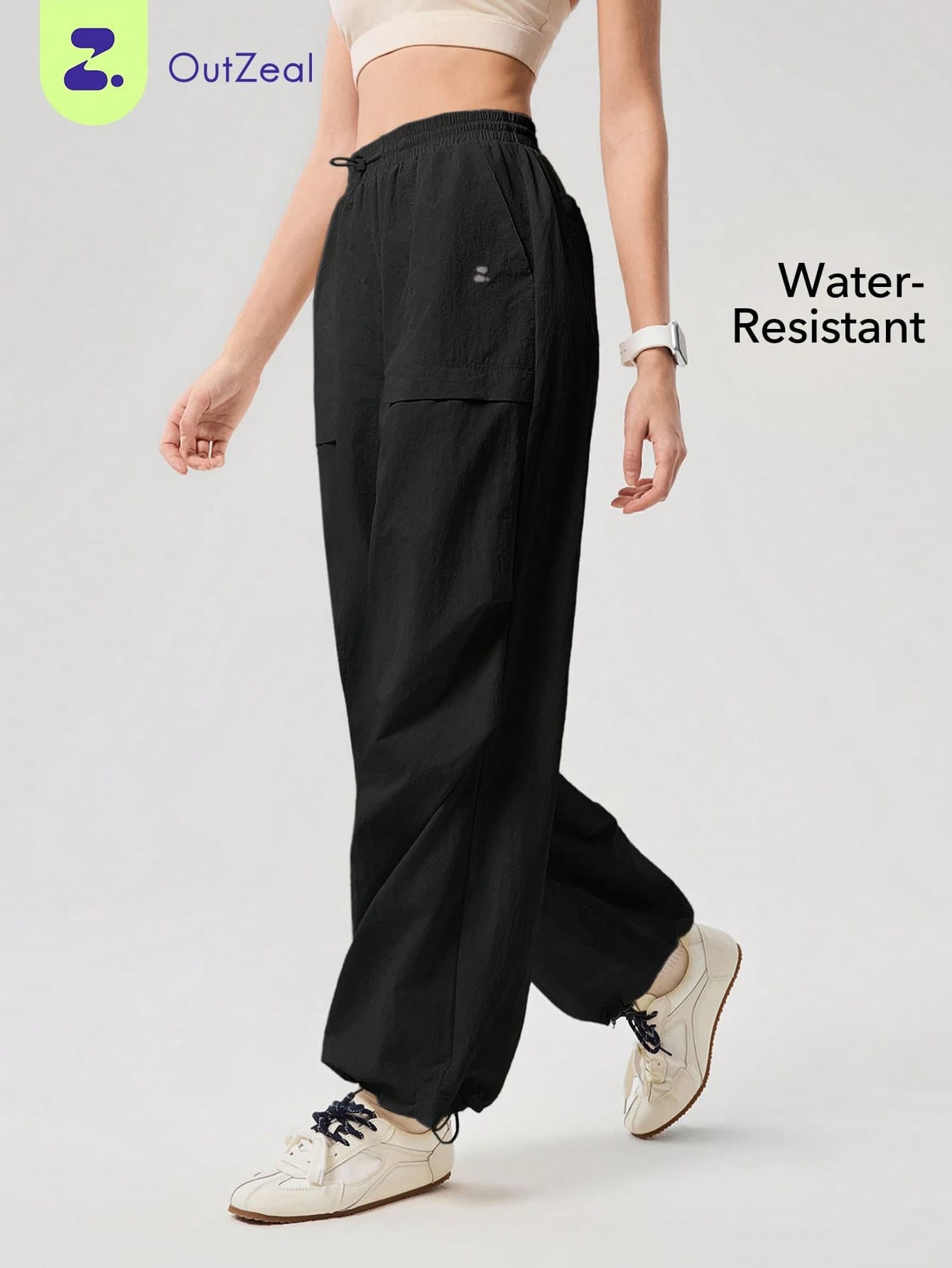 OutZeal Women Outdoor Pants Hiking Camping Water-Resistant Lightweight Adjustable Waist Wide Leg Sports Pants