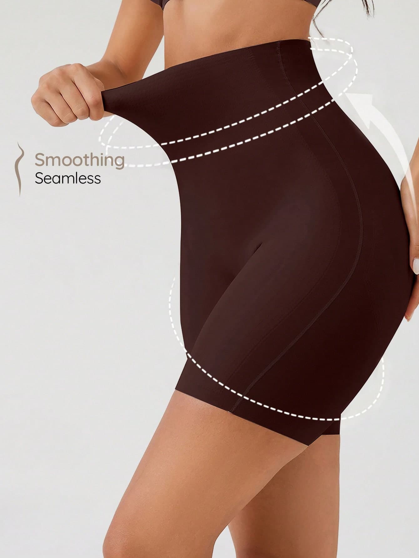 SHAPORA Women's Solid High Waist Casual Slim-Fitting Shapewear Bottoms, Panty