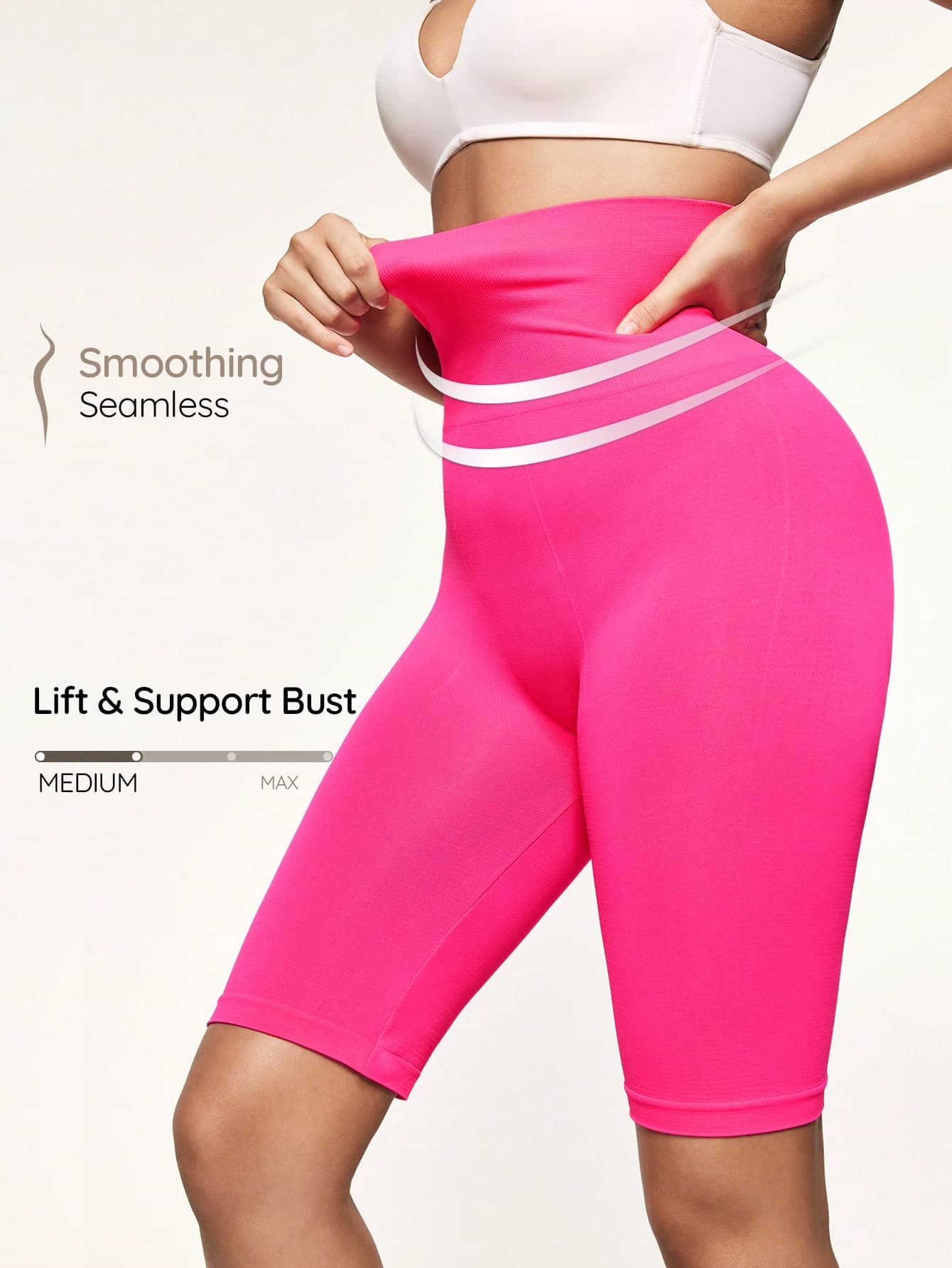 SHAPORA Solid Color High Waist Seamless Shapewear Bottom