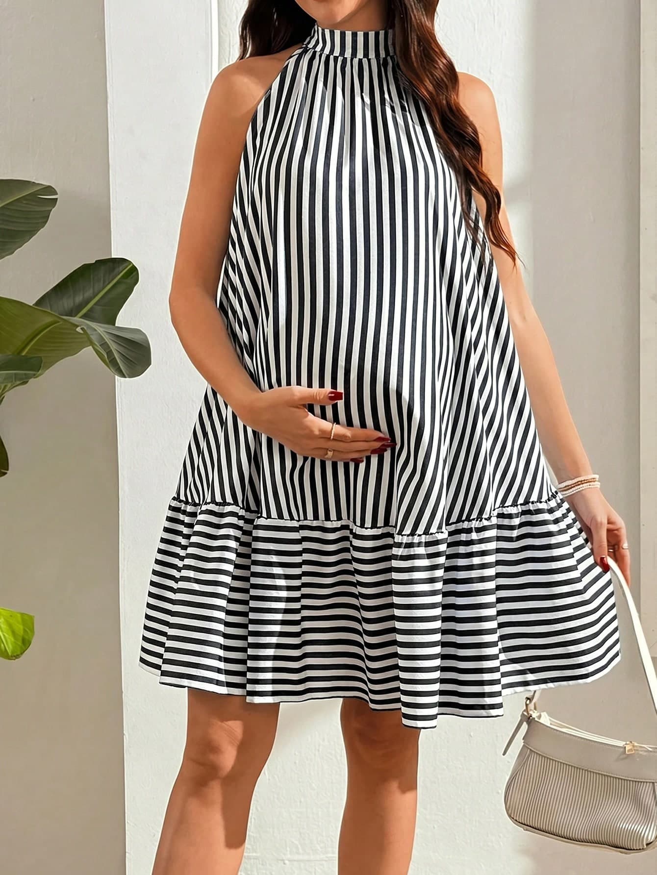 SHEIN Striped Sleeveless Spaghetti Strap Dress Photoshoot Summer